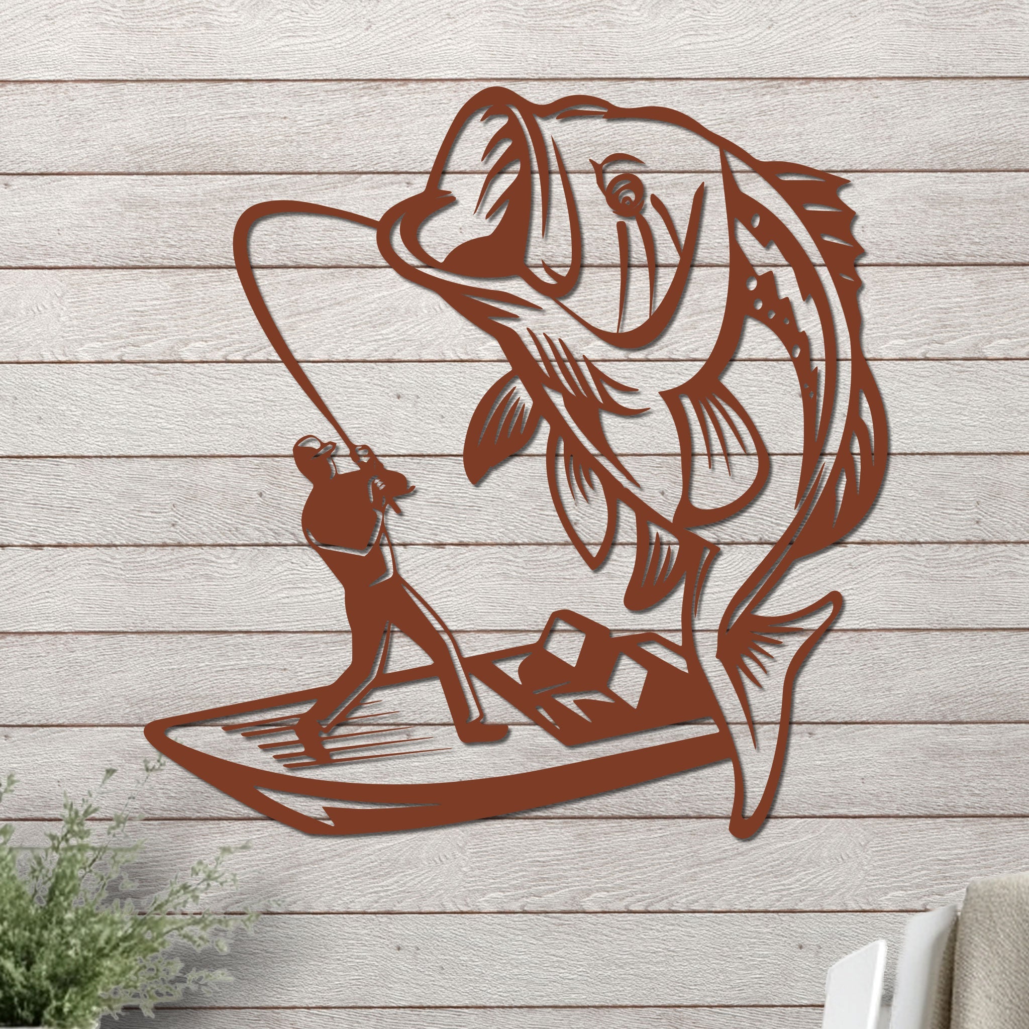 Bass Fishing On a Boat Sign-3