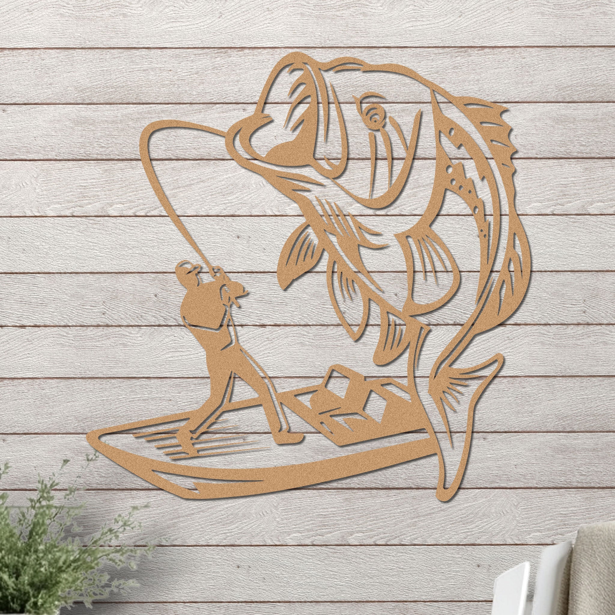 Bass Fishing On a Boat Sign-2