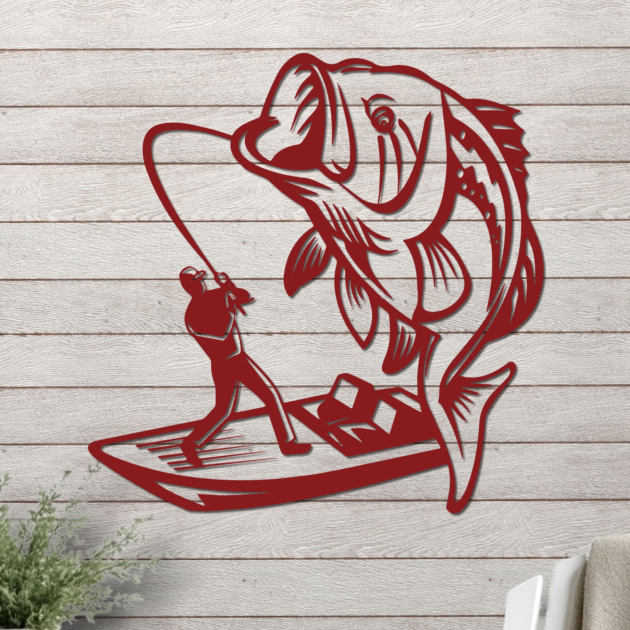 Bass Fishing On a Boat Sign-8