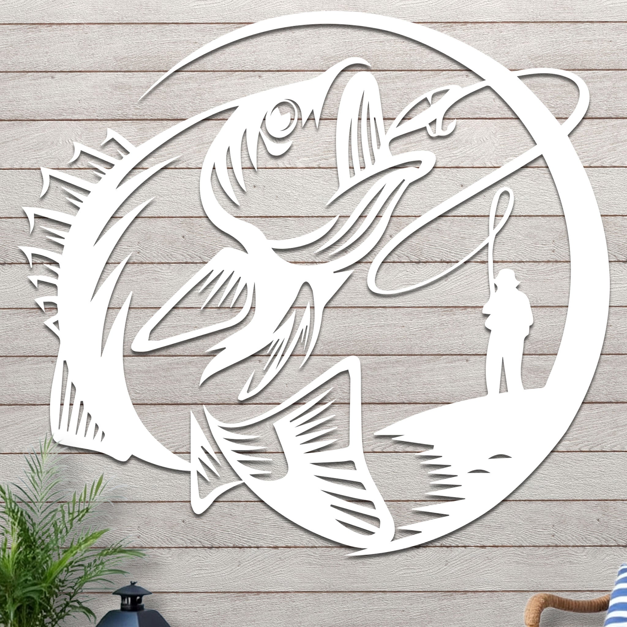 Bass Fishing Under the Moonlight Sign-1