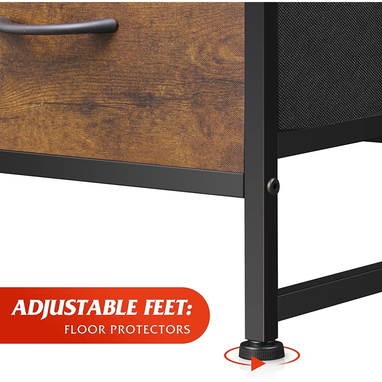 6 Drawer Dresser Rustic Brown For Bedroom Storage Solutions