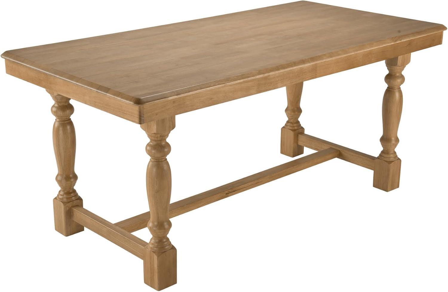 67 Inch Squire Trestle Farmhouse Dining Table Light Brown