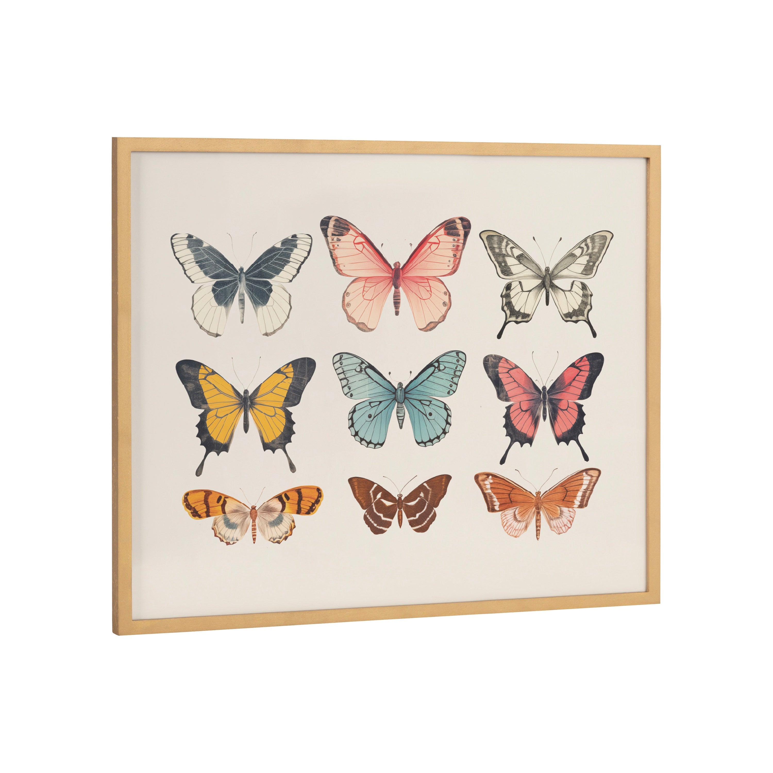 Gallery Vintage Style Muted Pastel Butterflies II Print by The Creative Bunch Studio