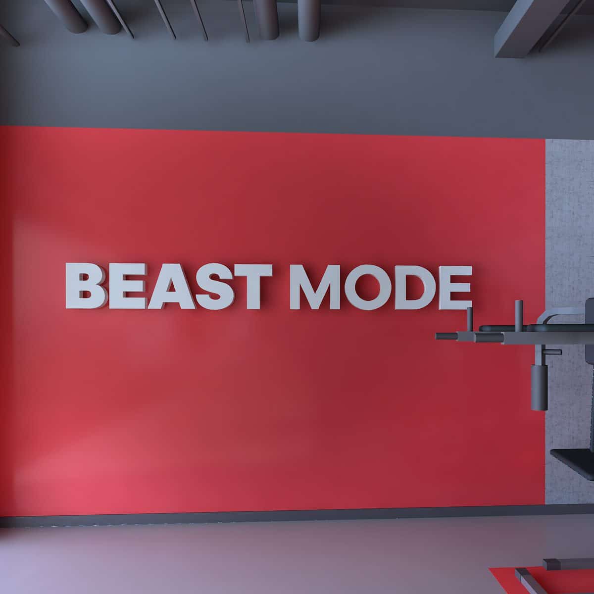 Beast Mode Interior Gym Decoration-0