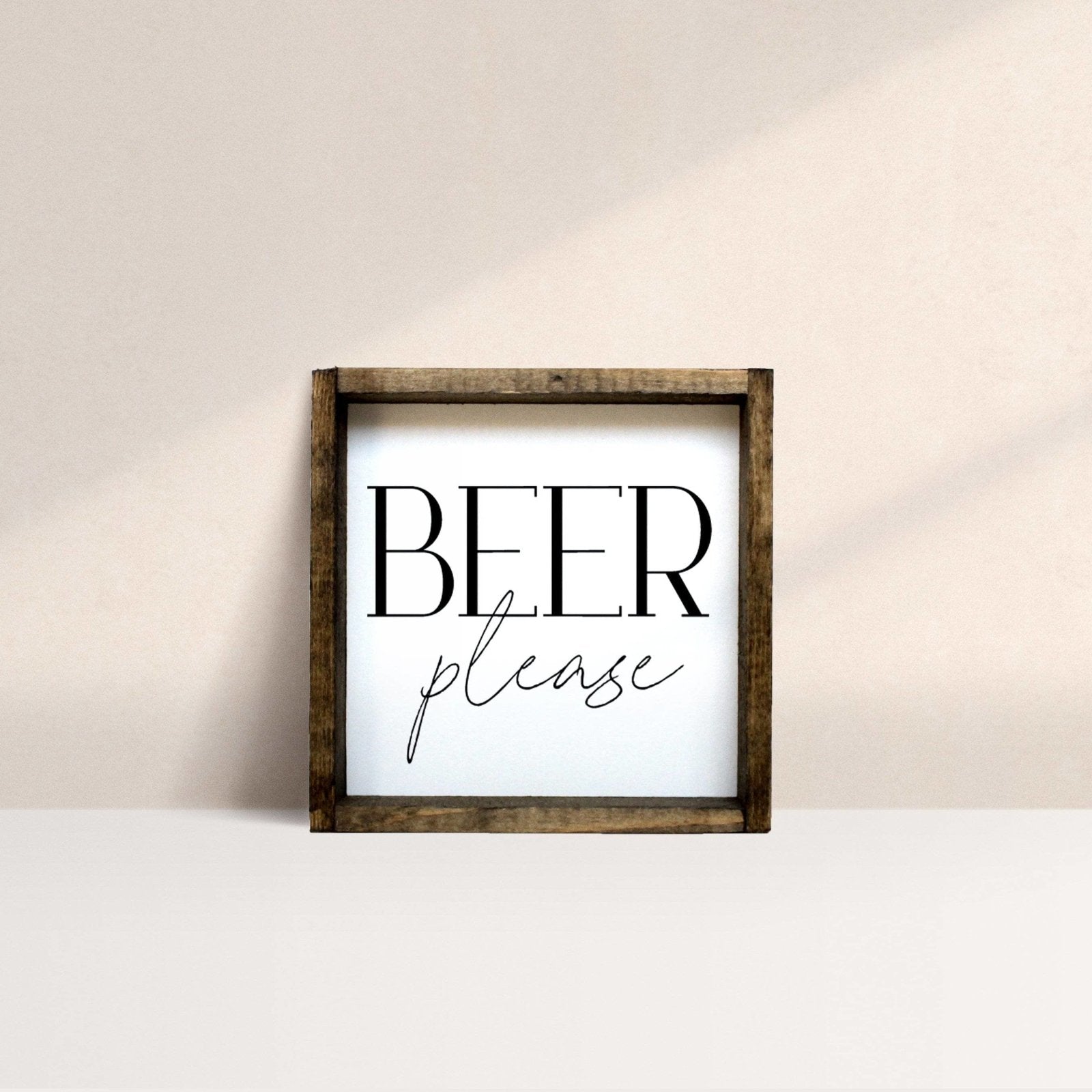 Beer Please Mini Wood Sign-1