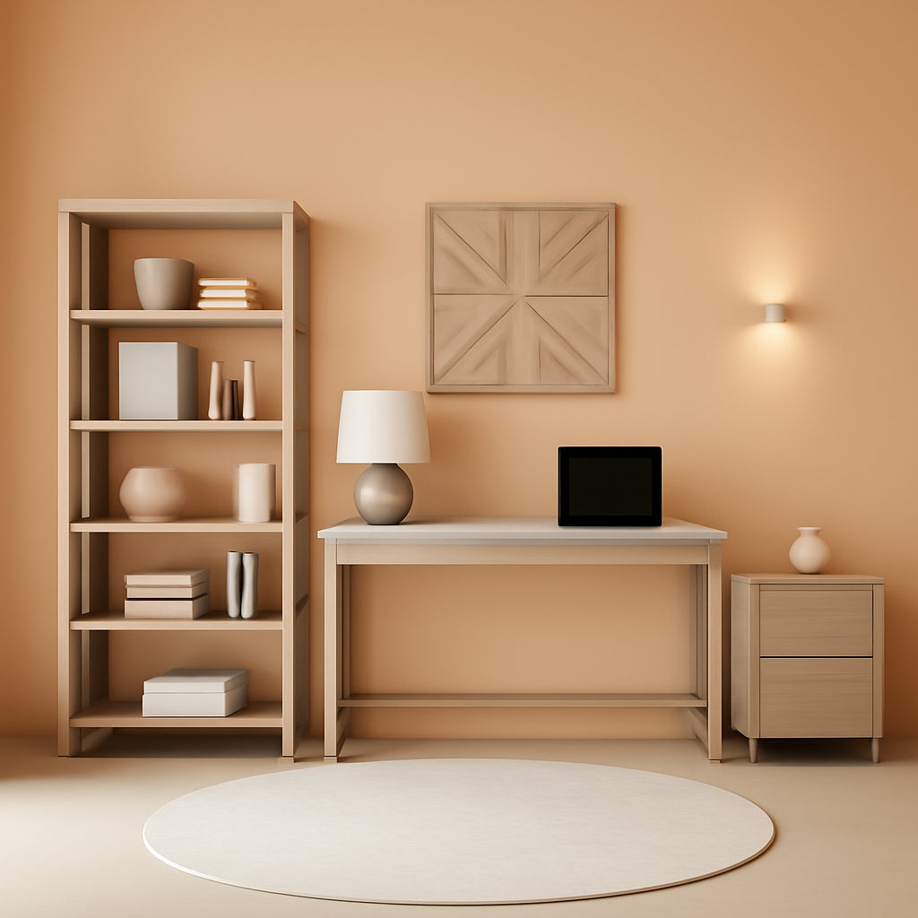 Key West L Shaped Desk With Mobile File Cabinet 60W