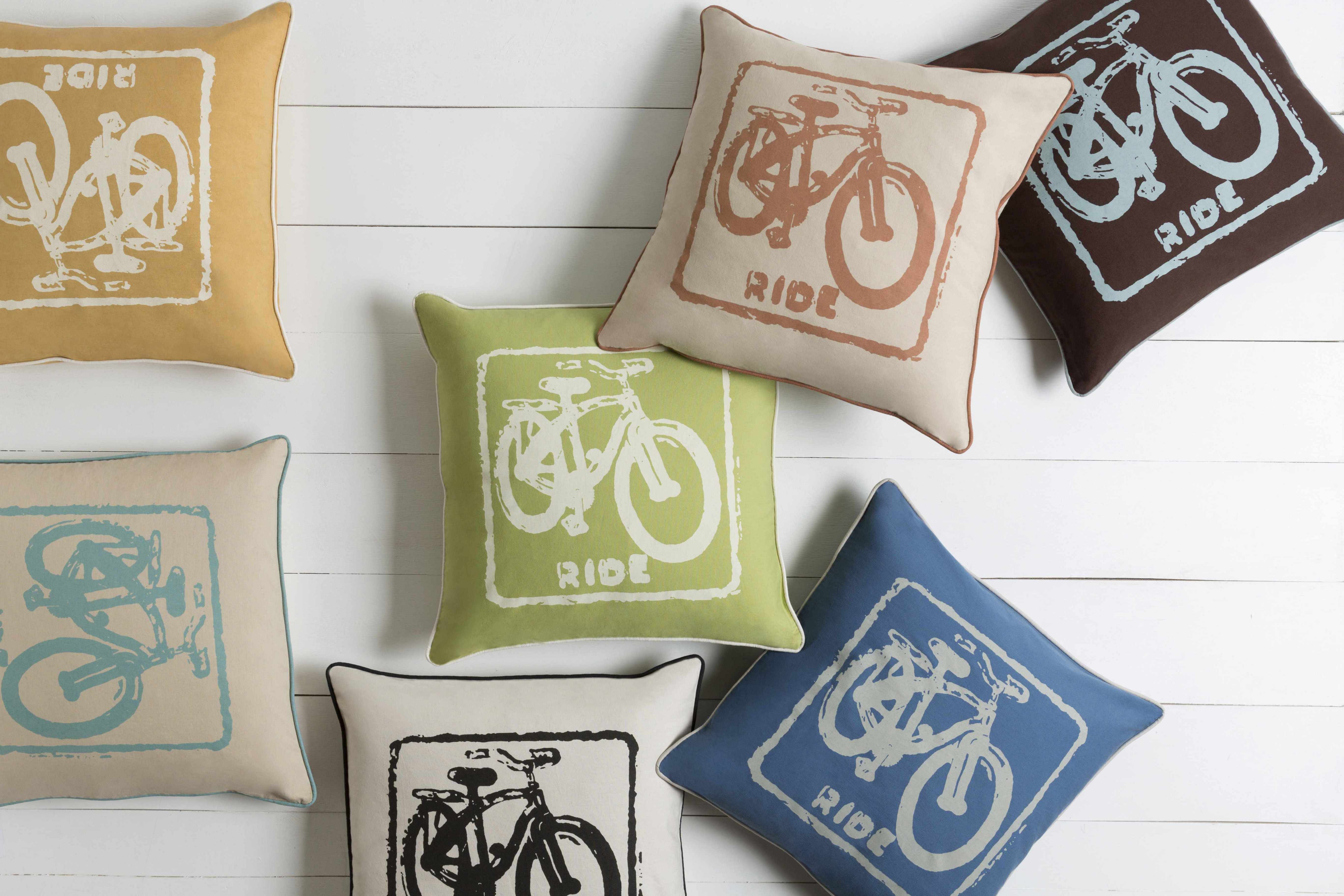Gates Vintage Bicycle Ride Throw Pillow - Clearance-2