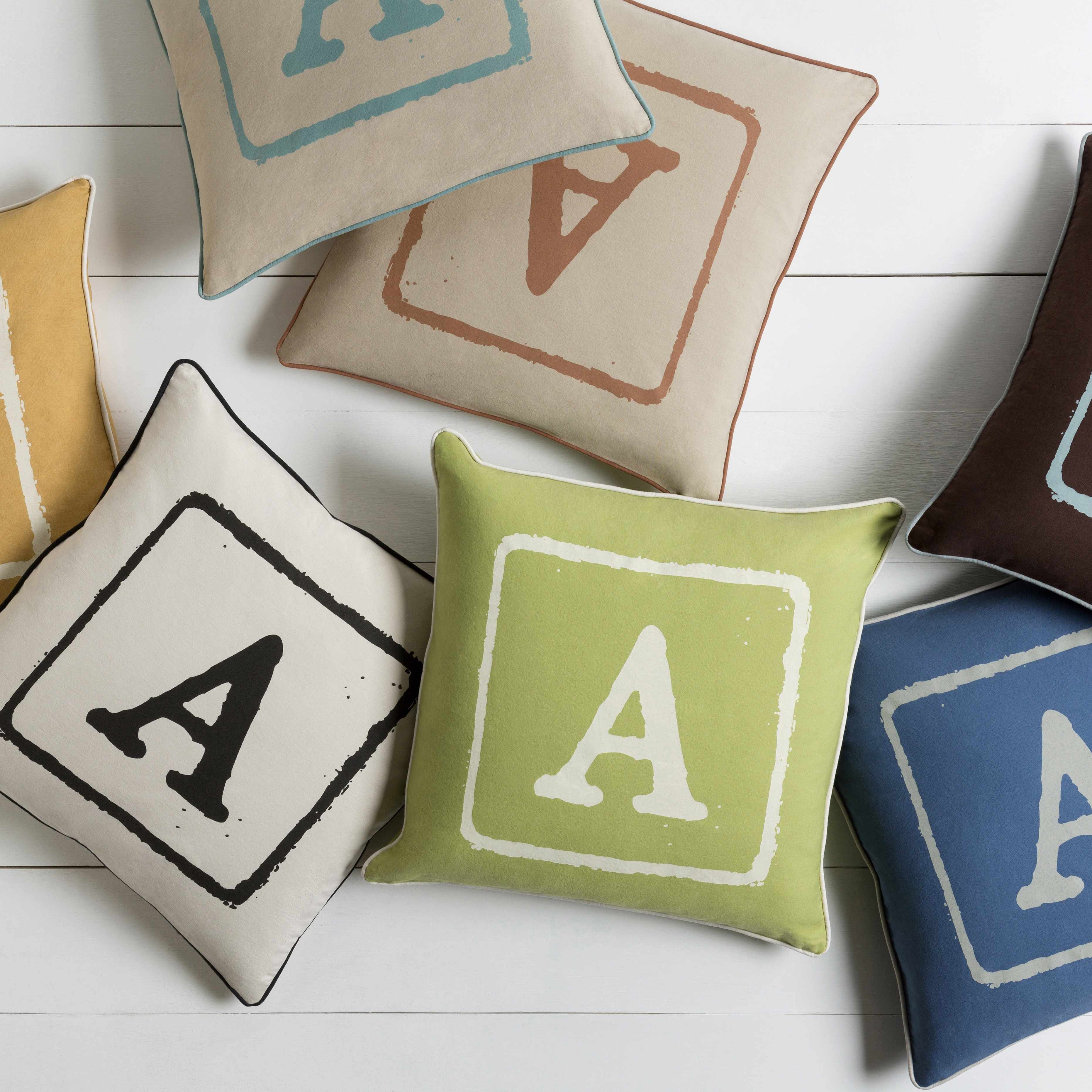 Wanguri Letter A Throw Pillow - Clearance-3