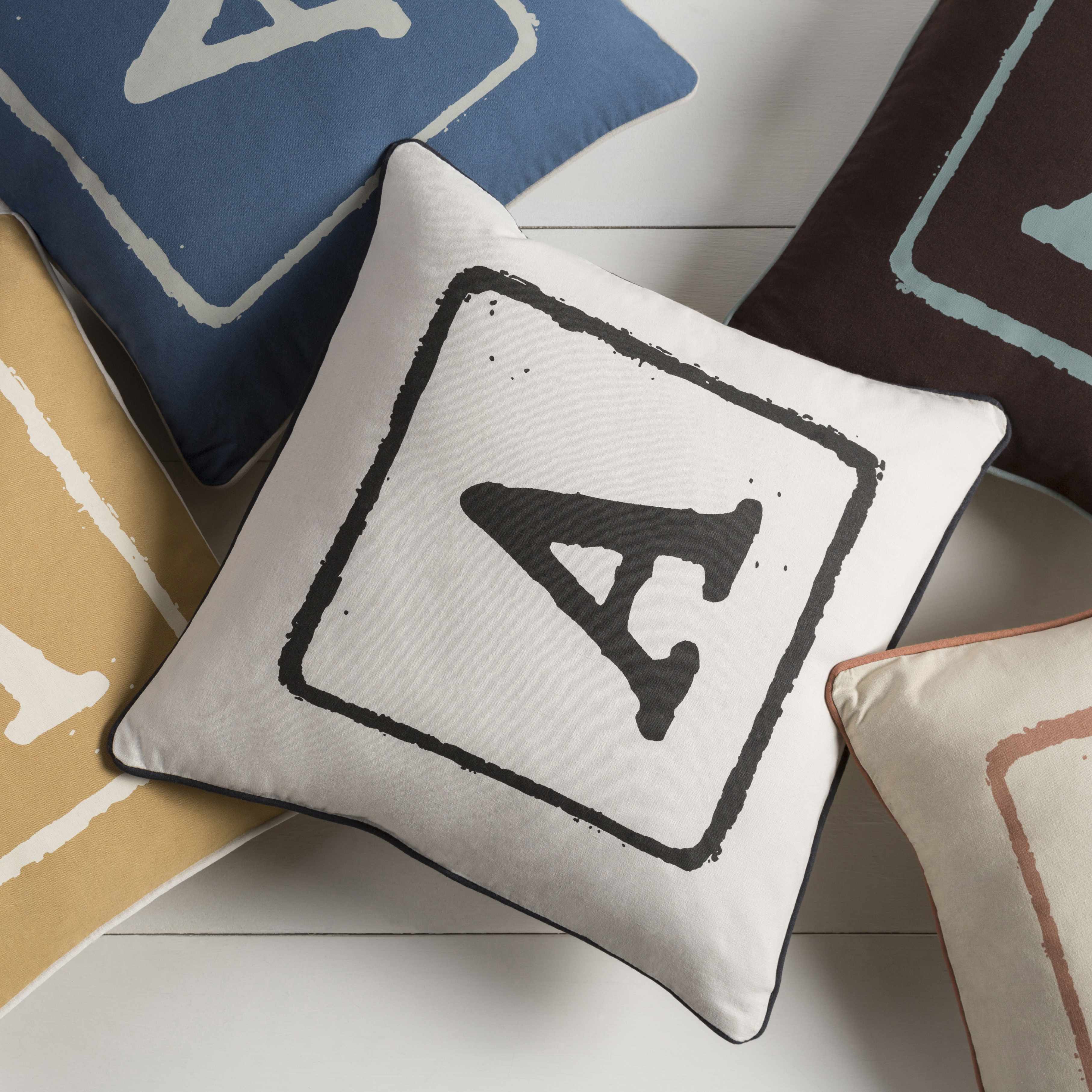 Yarragon Lettter A Throw Pillow - Clearance-2