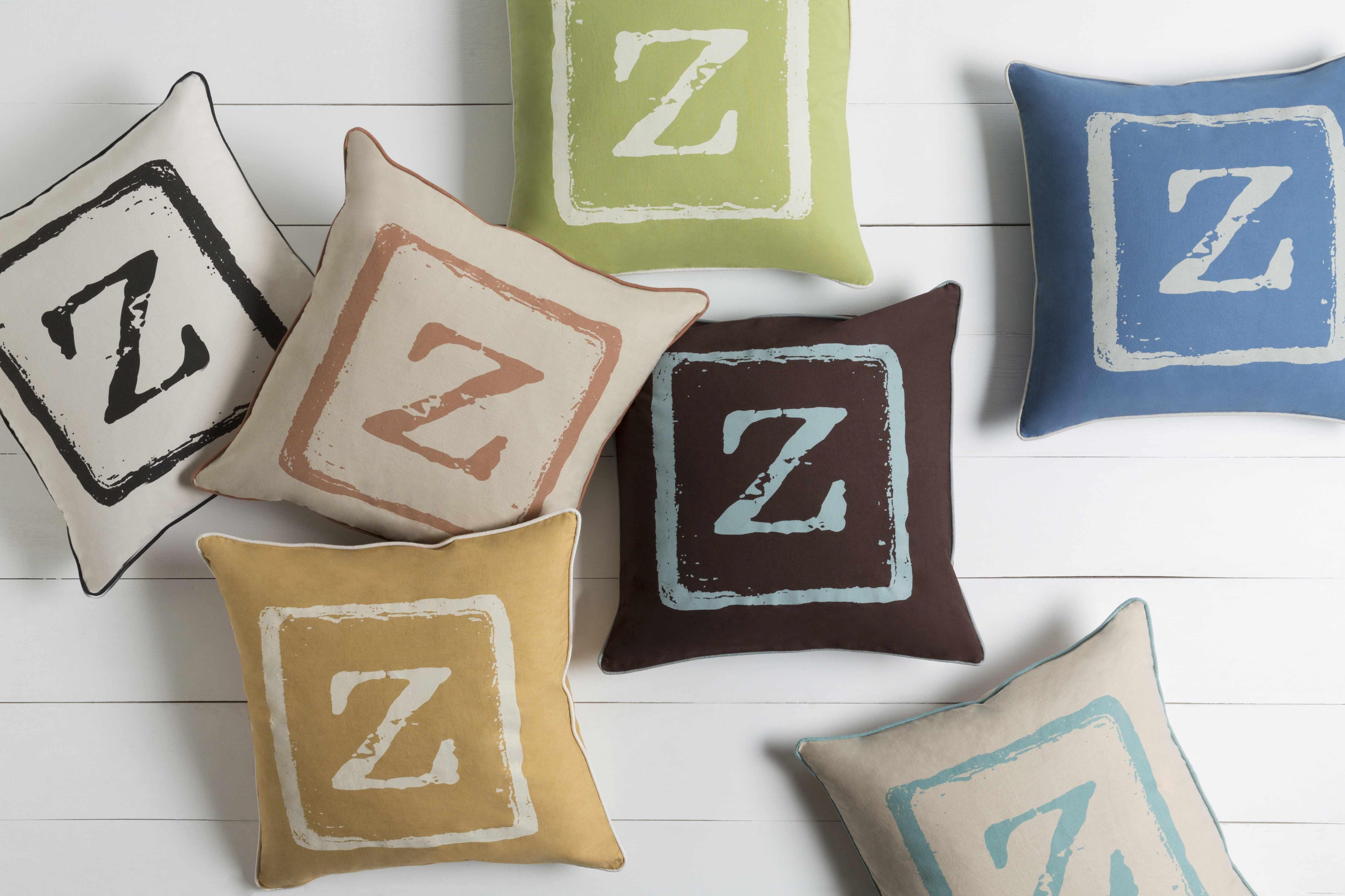 Bulleen Letter Z Throw Pillow - Clearance - PRHOMZ