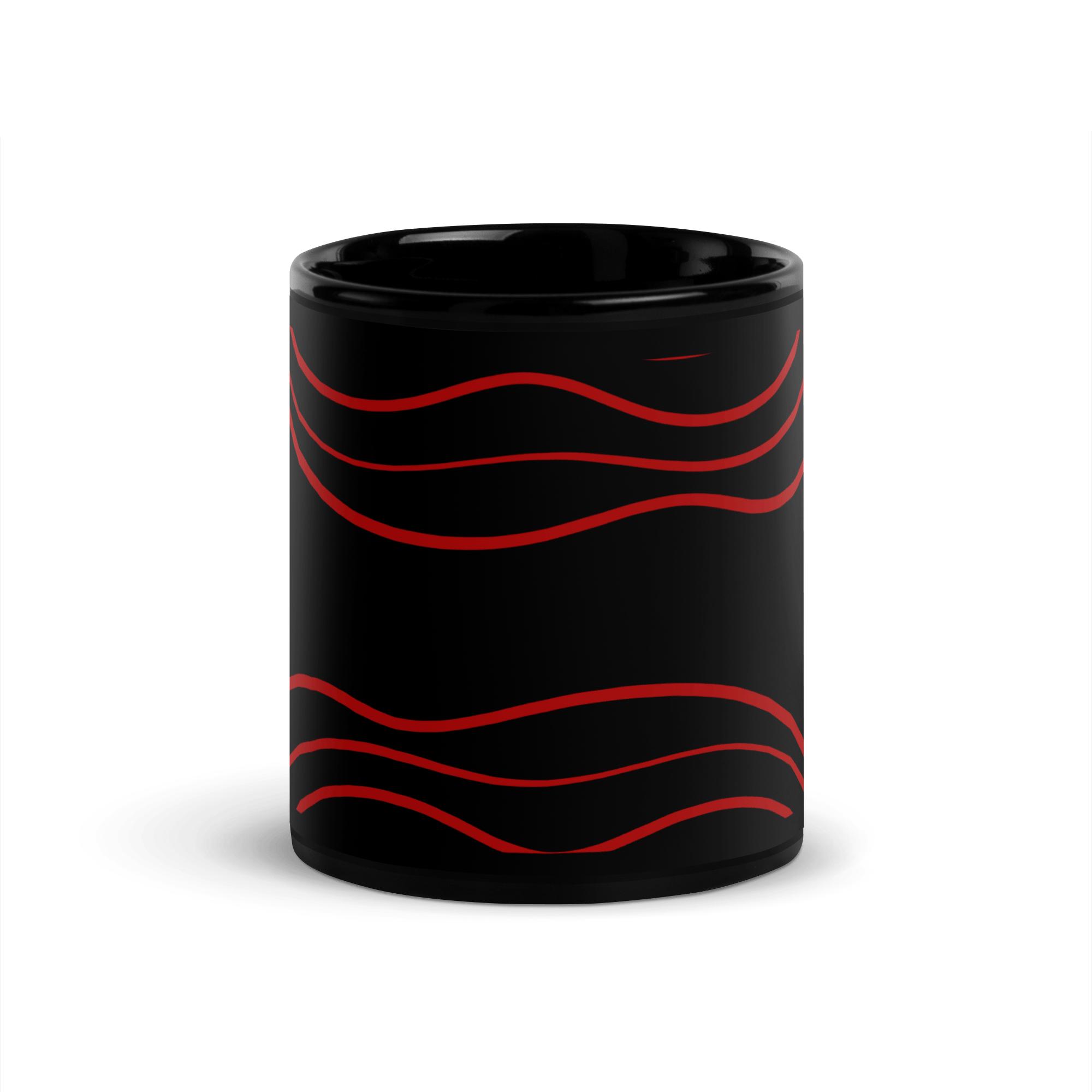 Ceramic Coffee Mugs Abstract Red Line Design By HadiArts-6