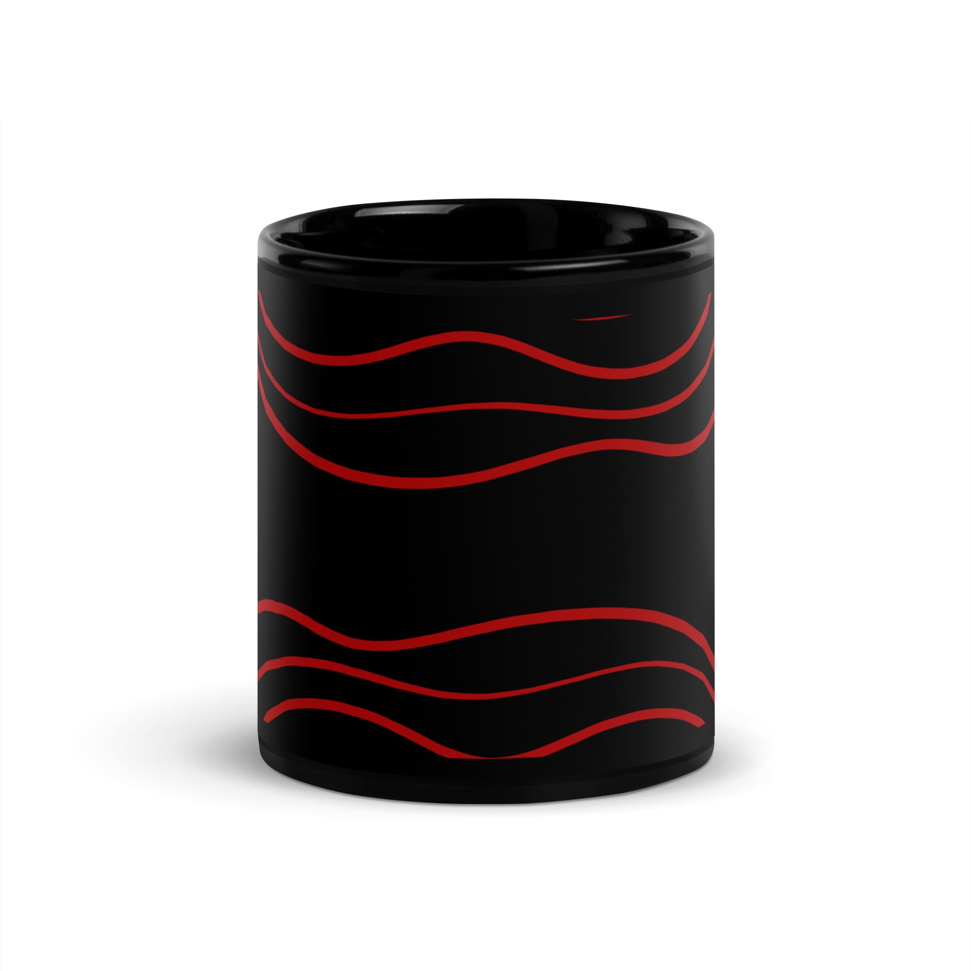 Ceramic Coffee Mugs Abstract Red Line Design By HadiArts-2