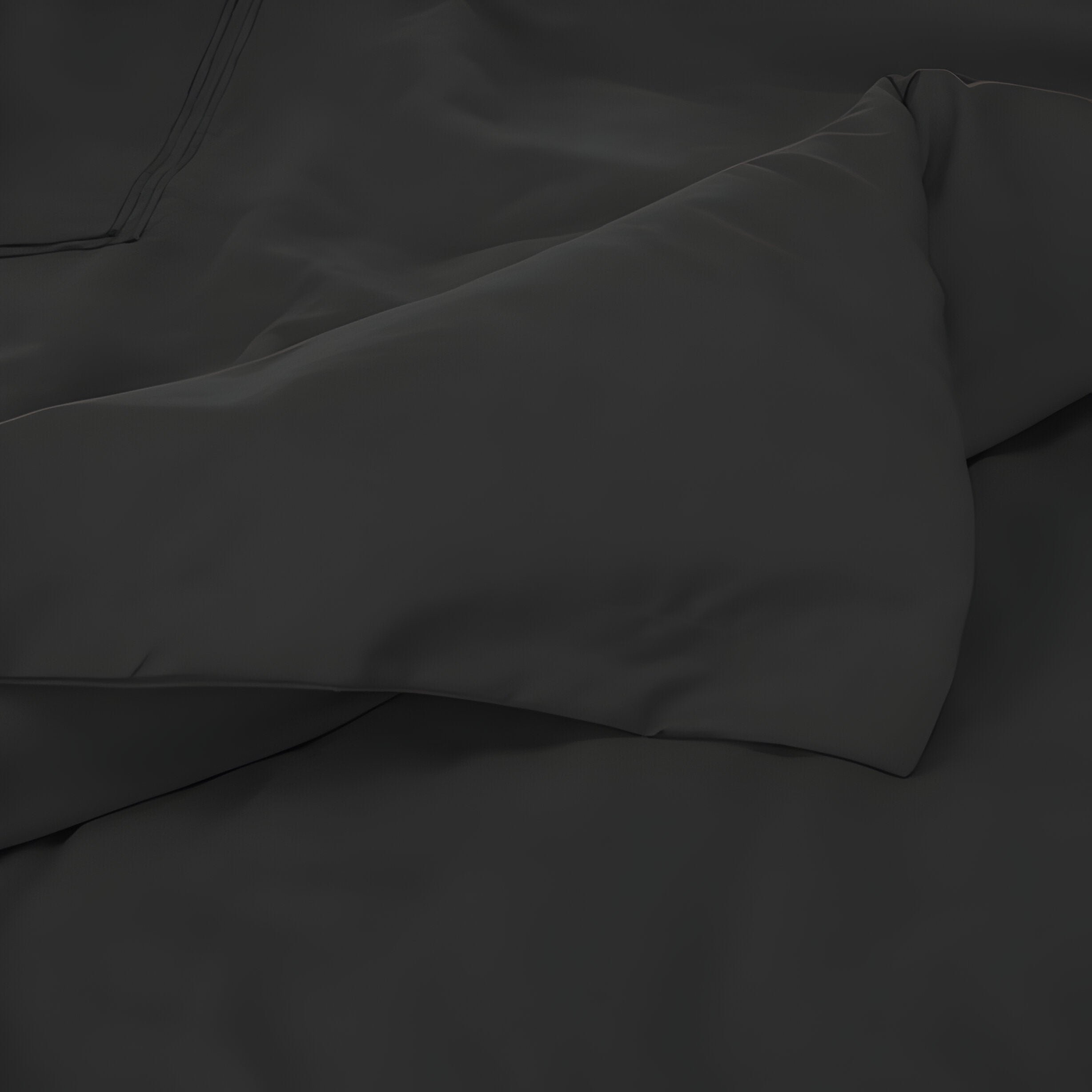 400TC Cotton Luxurious Double Embroidery Sateen Solid Duvet Cover Set