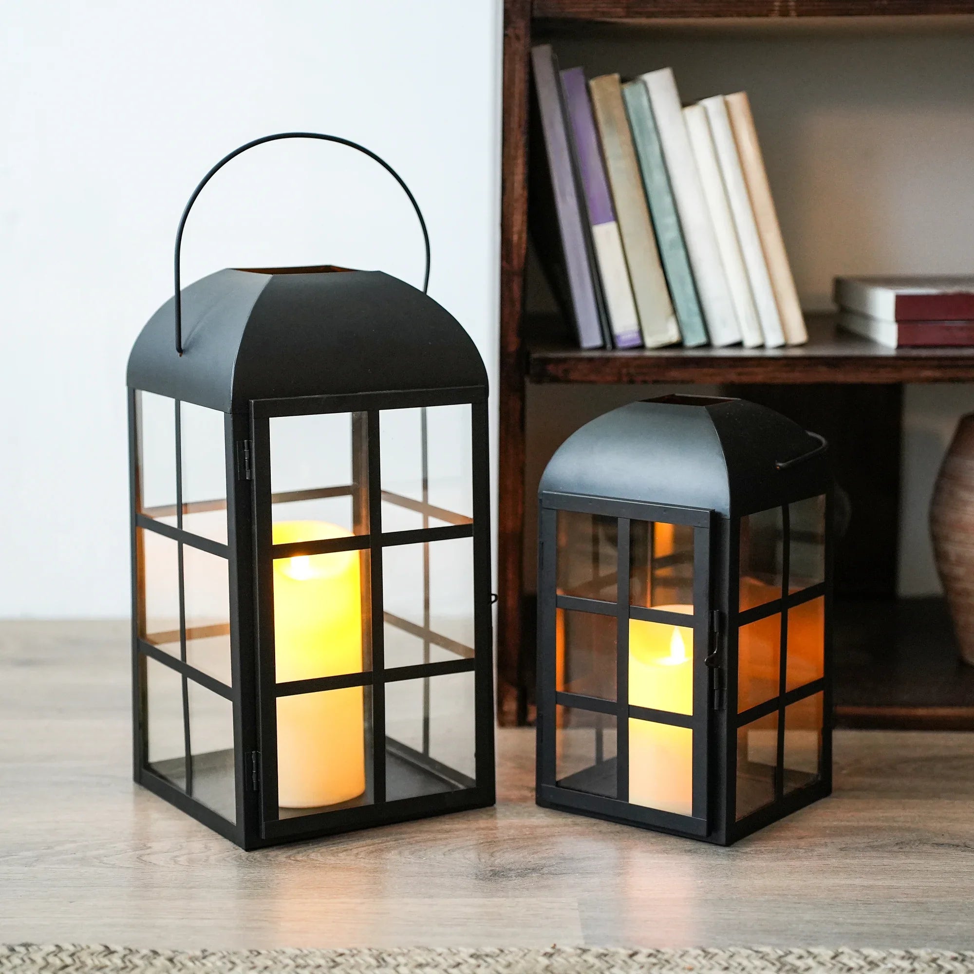 Set of 2 10.5&14''H Decorative Candle Lanterns-3