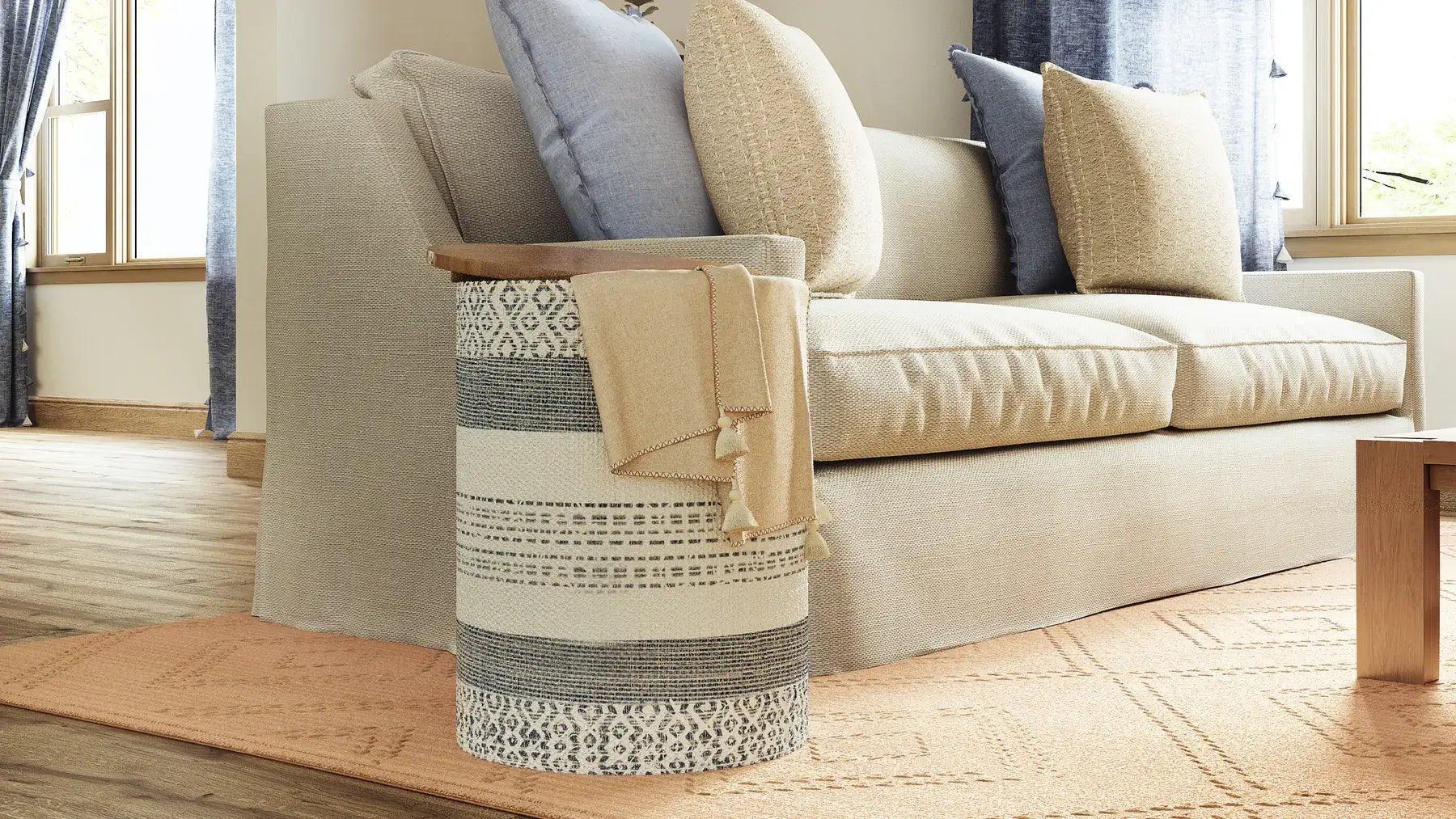 Blanket Stitch Throw with Tassels