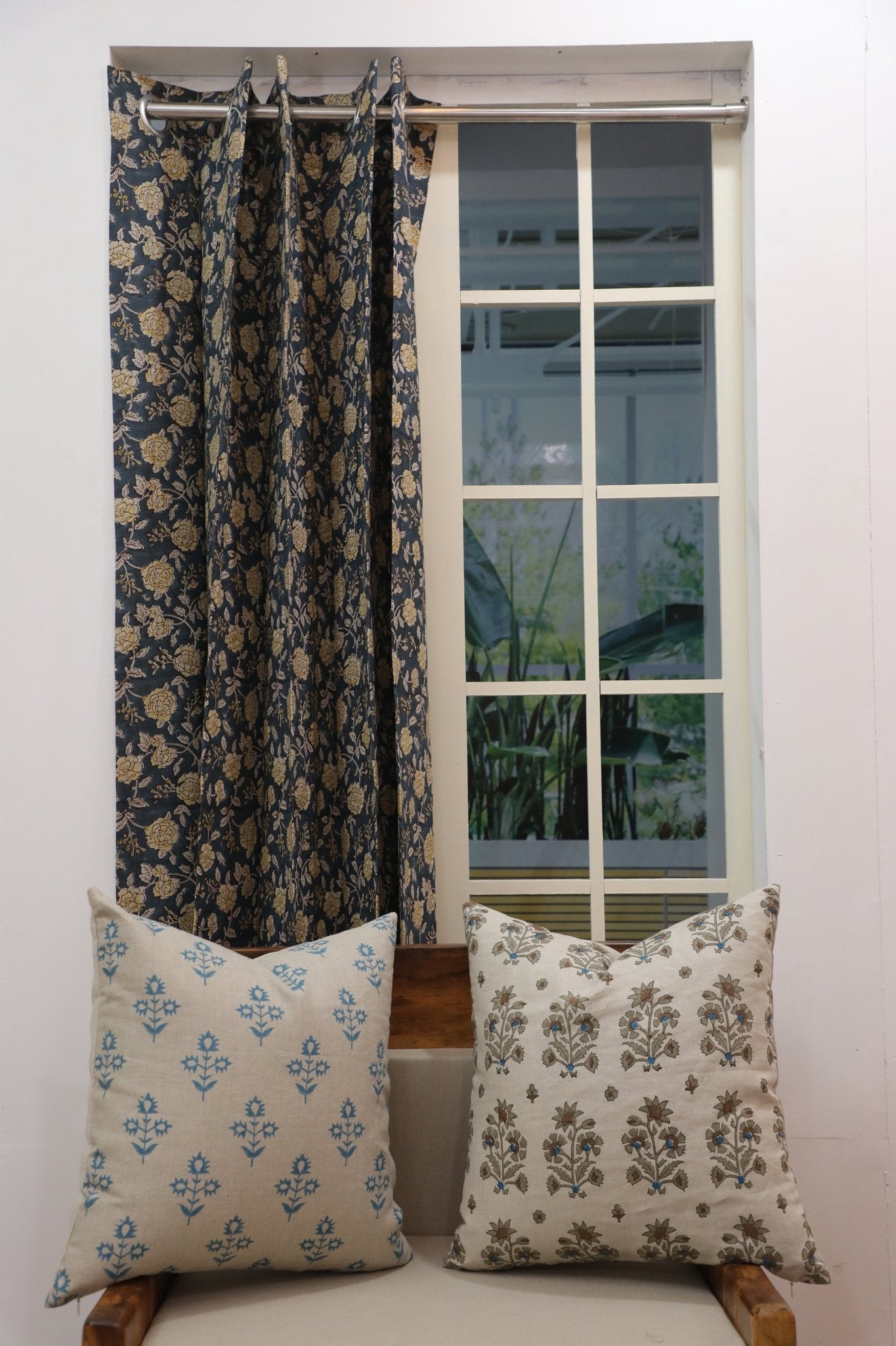 Indian Artisan Pure Linen Boho Curtains - Rameshwaram