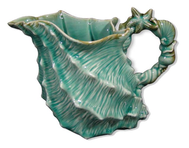 Blue Shell Tea & Serving Pieces – Coastal Ceramic Décor
