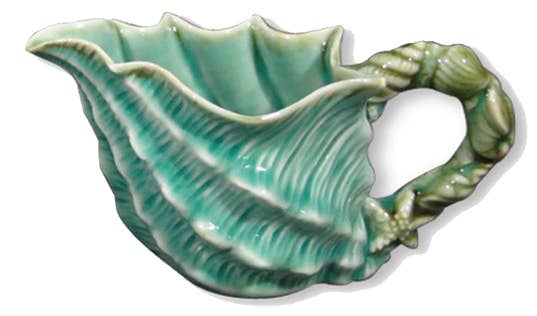 Blue Shell Tea & Serving Pieces – Coastal Ceramic Décor