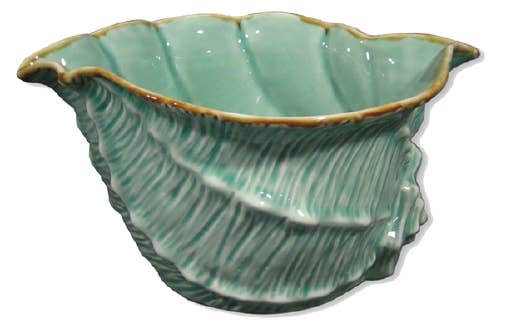 Blue Shell Tea & Serving Pieces – Coastal Ceramic Décor