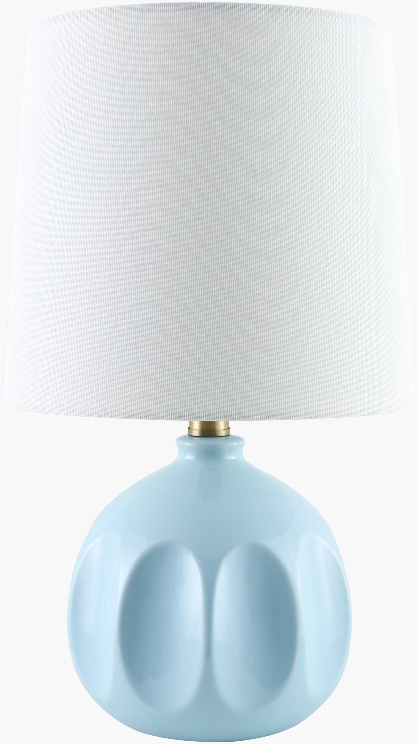 Aqua Modern Table Lamp with global details for bedside or console tables-0