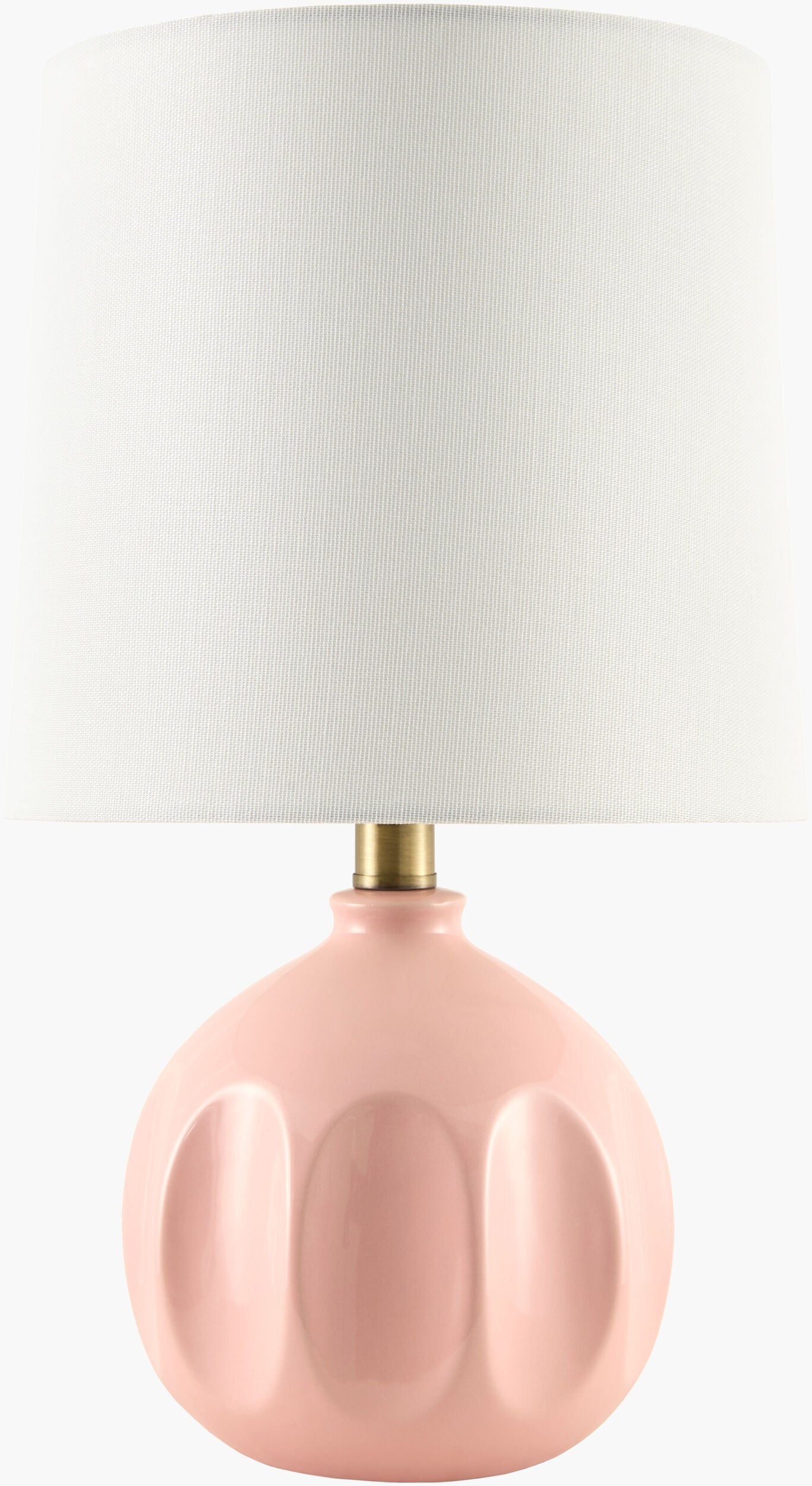 Metallic Rose Gold Modern Table Lamp with global details for bedside or console tables-0