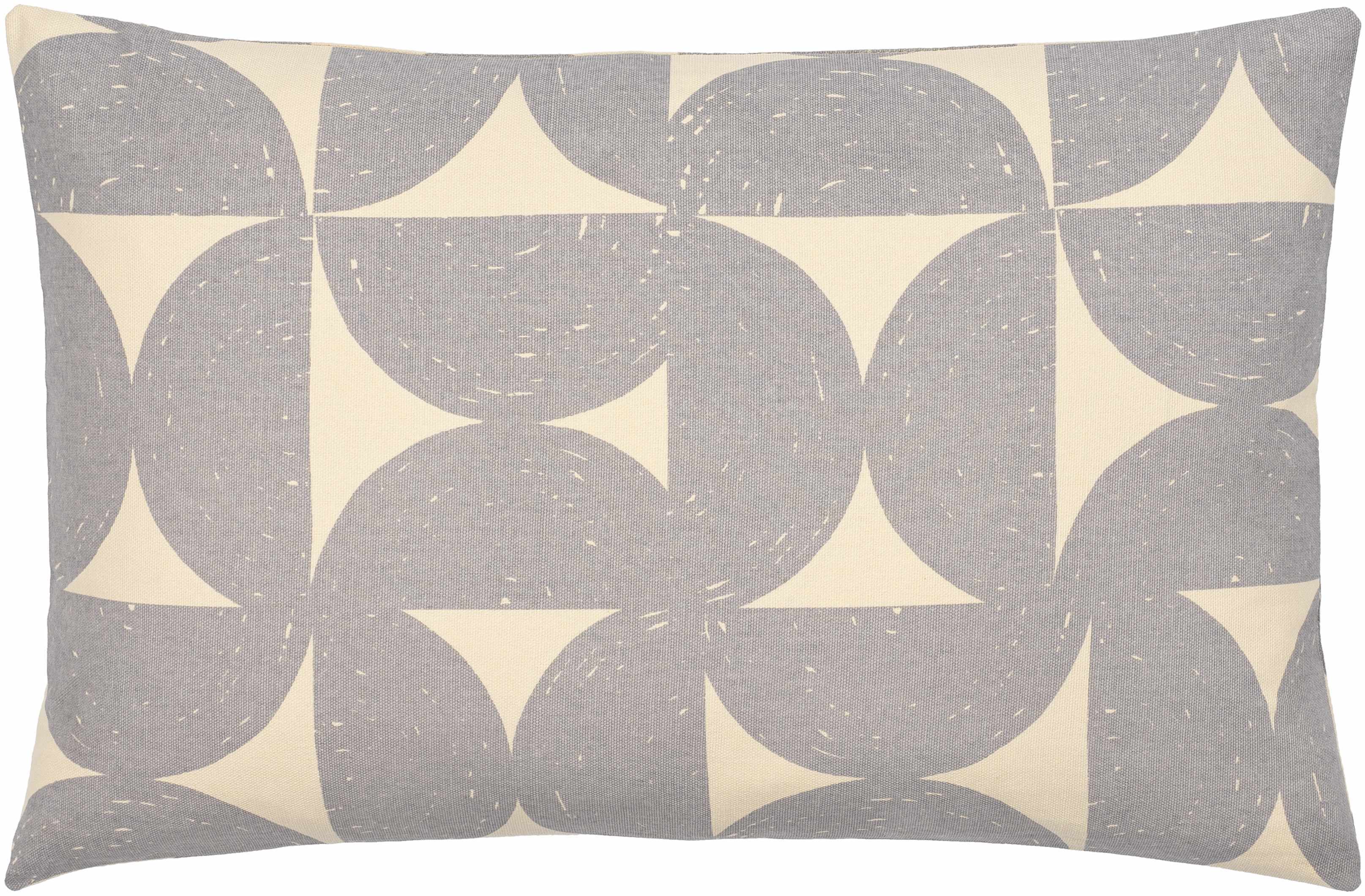Bungabon Grey Geometric Pattern Throw Pillow-3