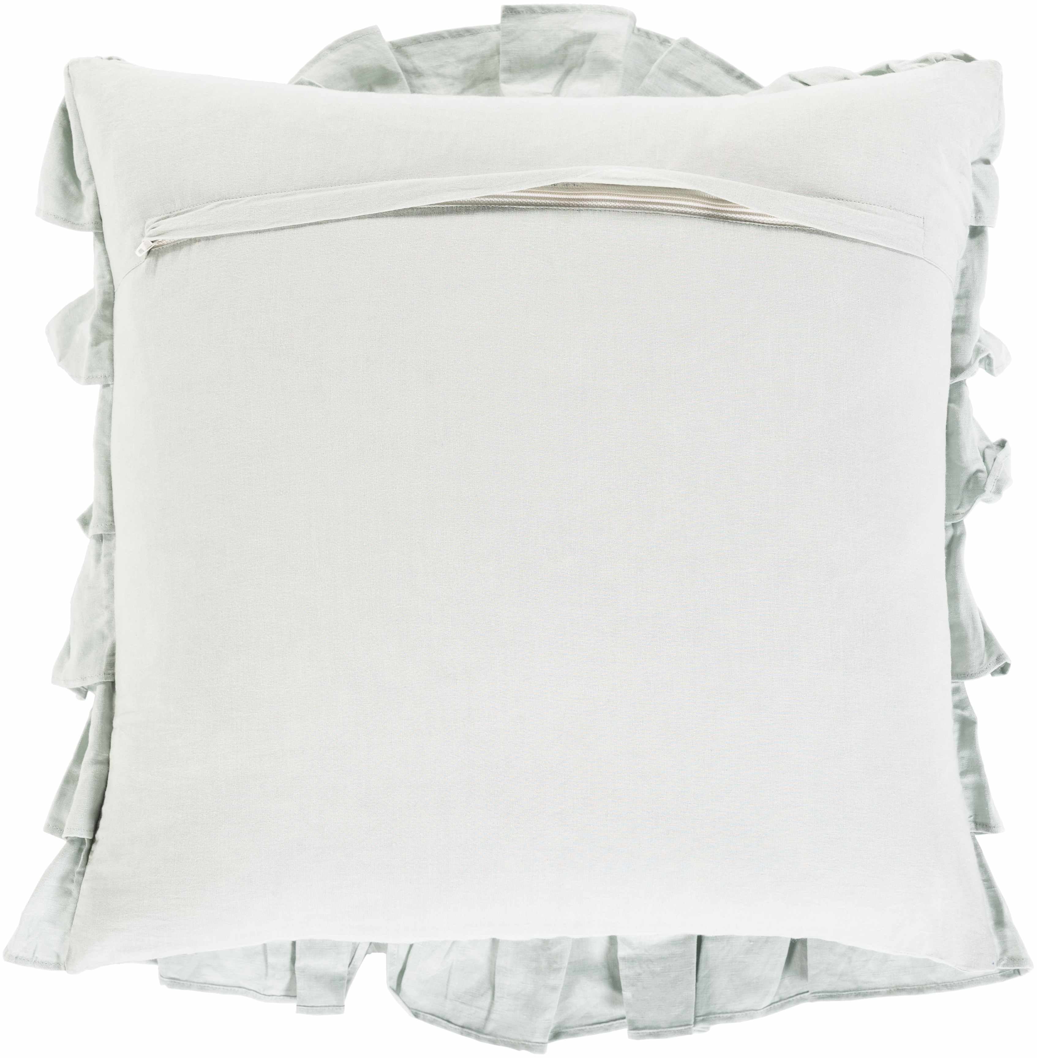 Bogata Ruffled Pale Blue Throw Pillow - Clearance-2