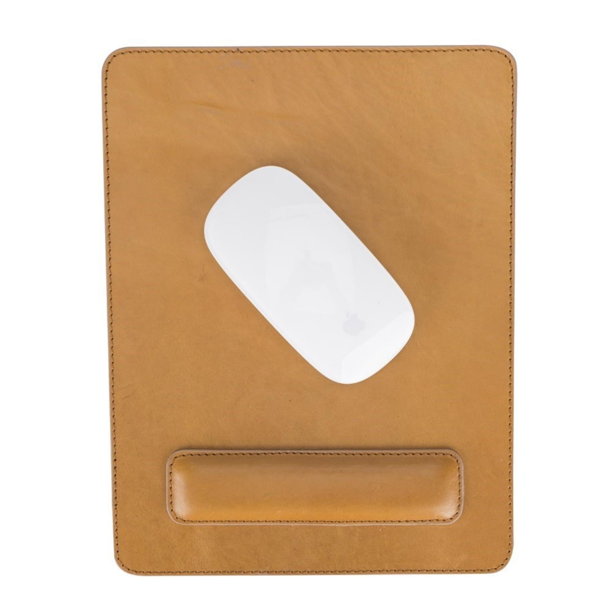 Boulder Full-Grain Leather Mouse Pad with Hand Support-9