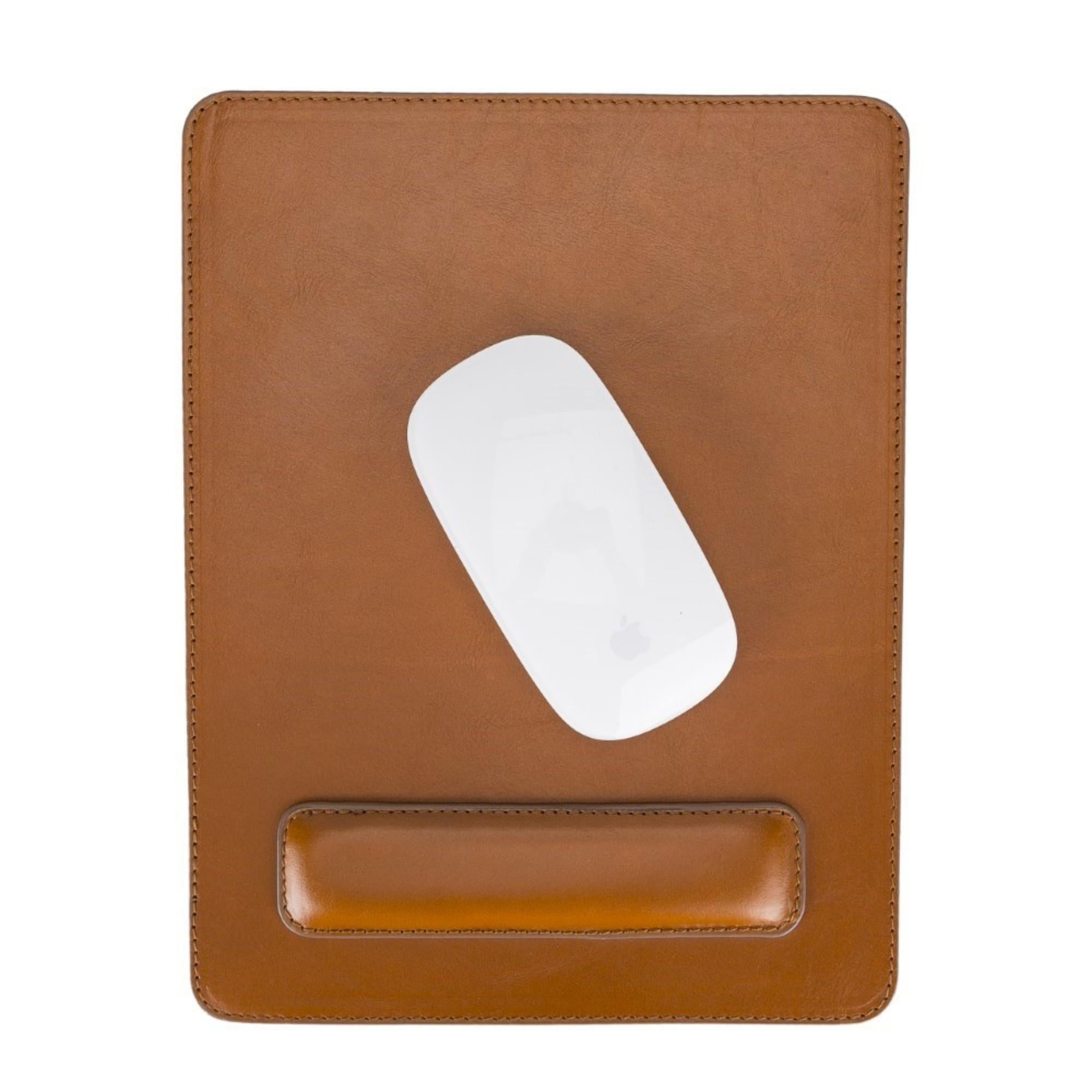 Boulder Full-Grain Leather Mouse Pad with Hand Support-0