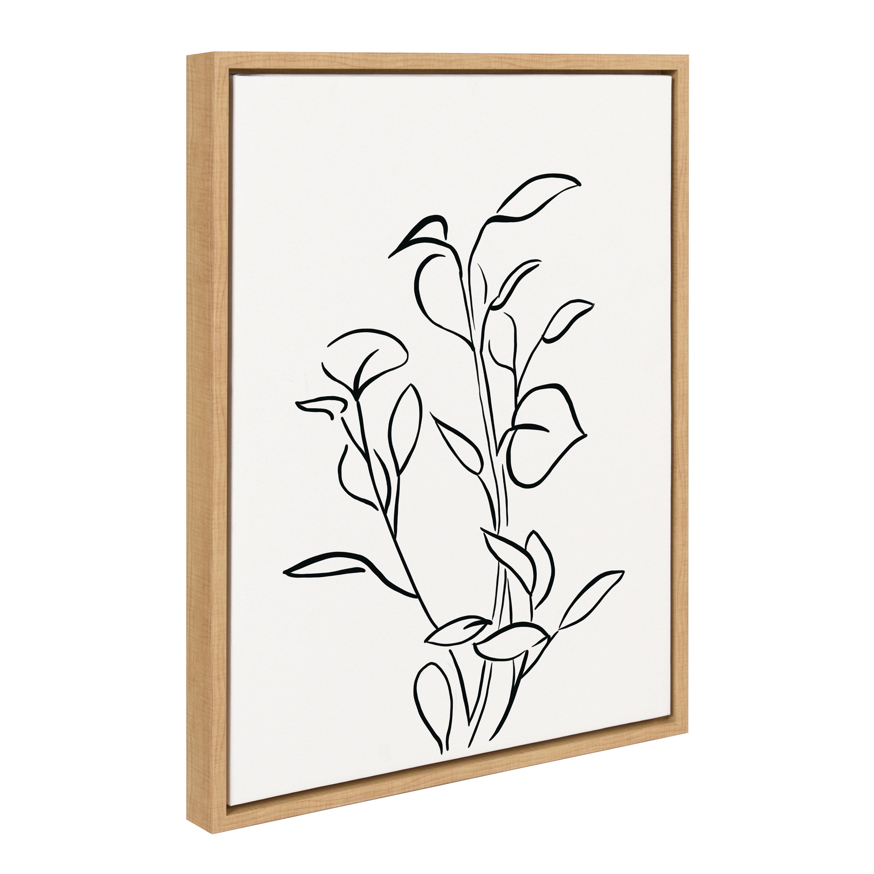 Sylvie Botanical Sketch Print No 2 Framed Canvas by The Creative Bunch Studio