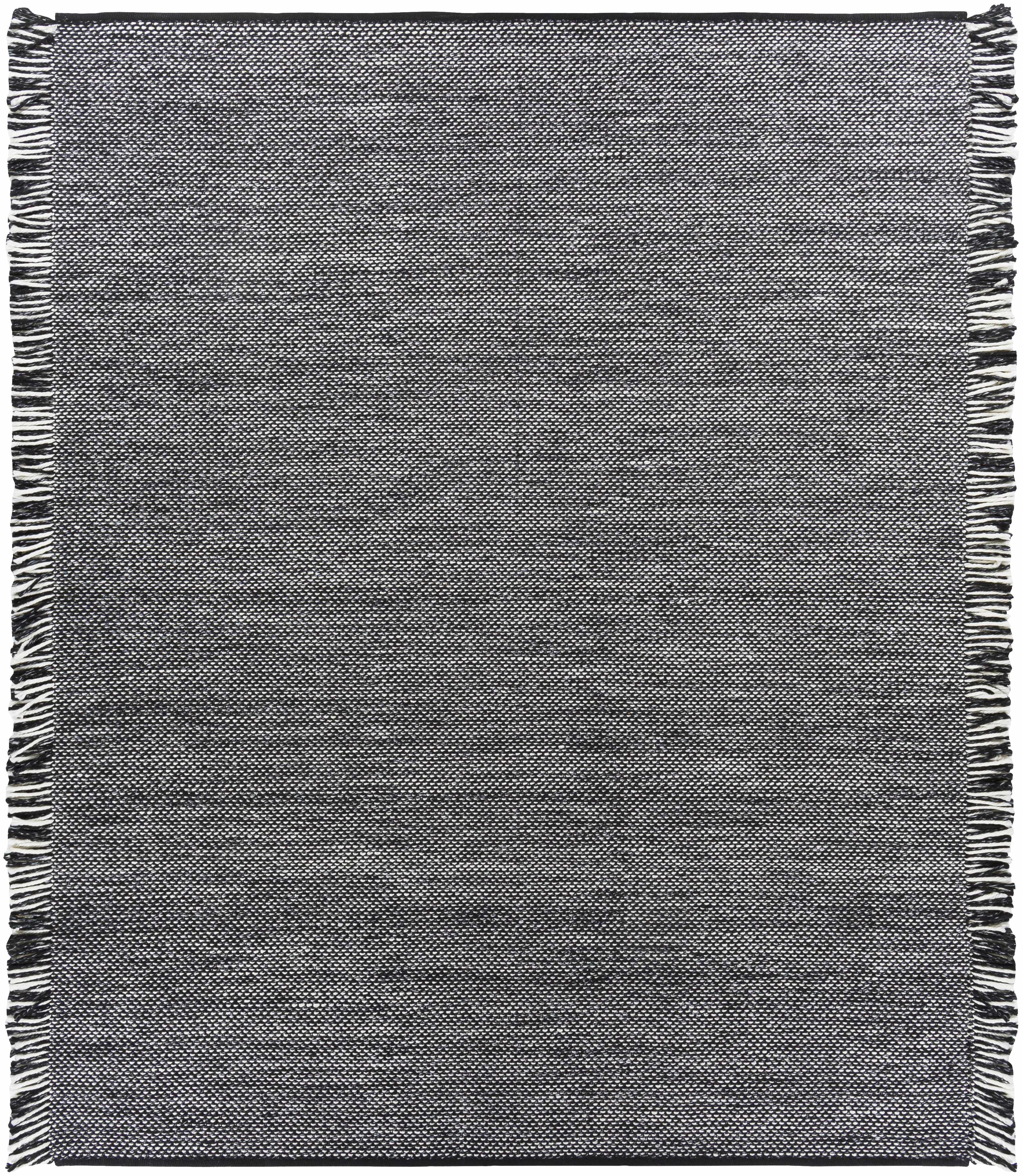 Boyden Black Area Rug with Tassels - Clearance-6