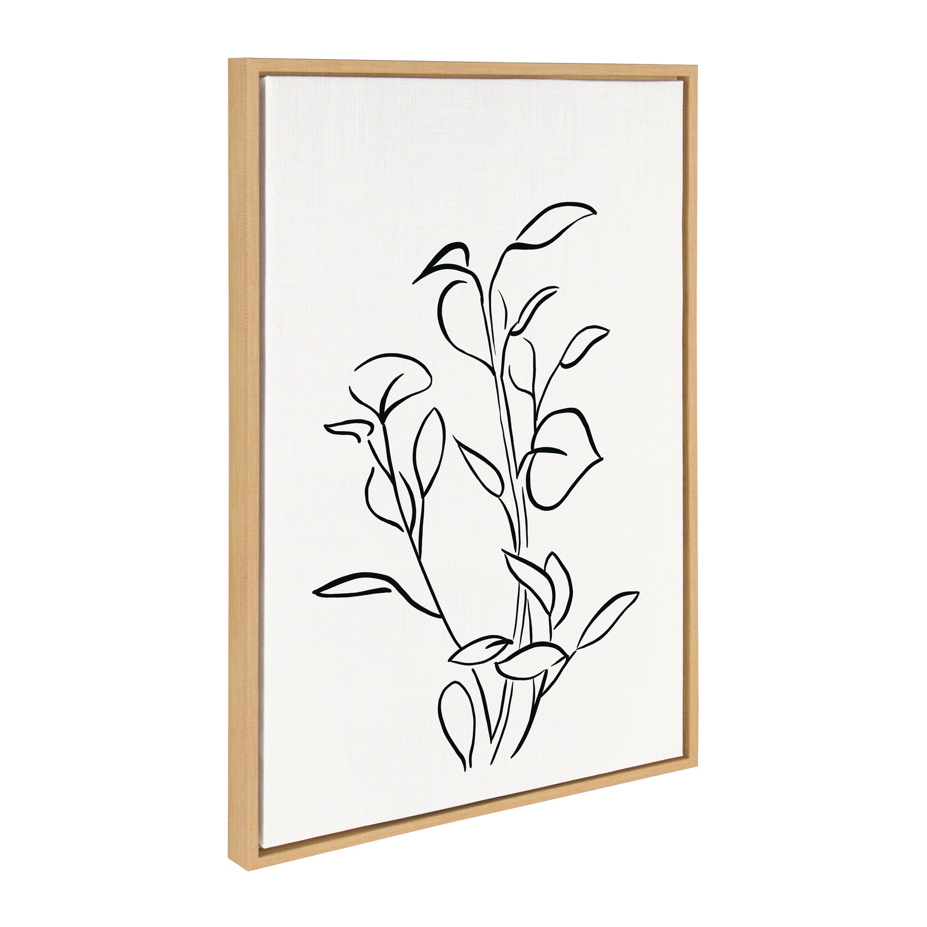Sylvie Botanical Sketch Print No 2 Framed Canvas by The Creative Bunch Studio