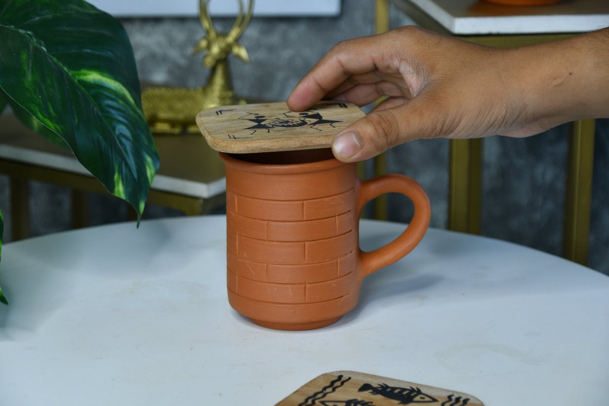 Terracotta Coffee Mug: Stylish, Functional Home & Kitchenware-3