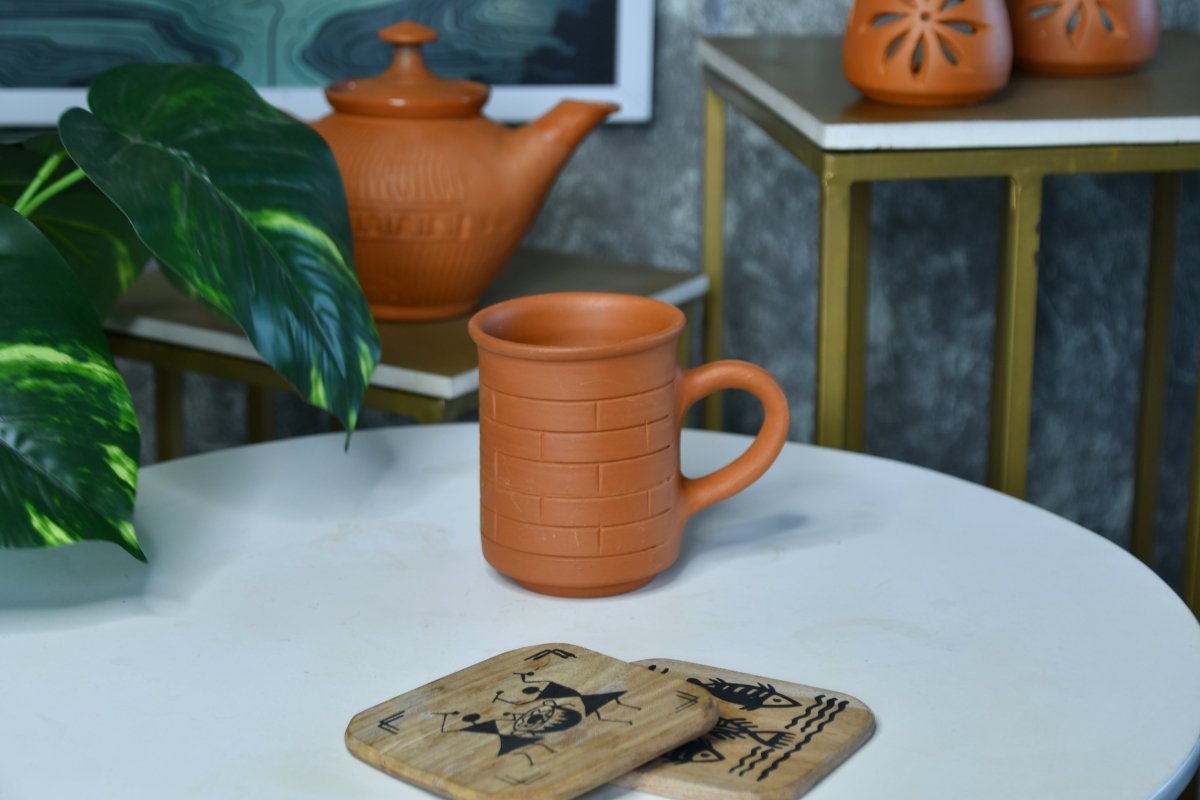 Terracotta Coffee Mug: Stylish, Functional Home & Kitchenware-1