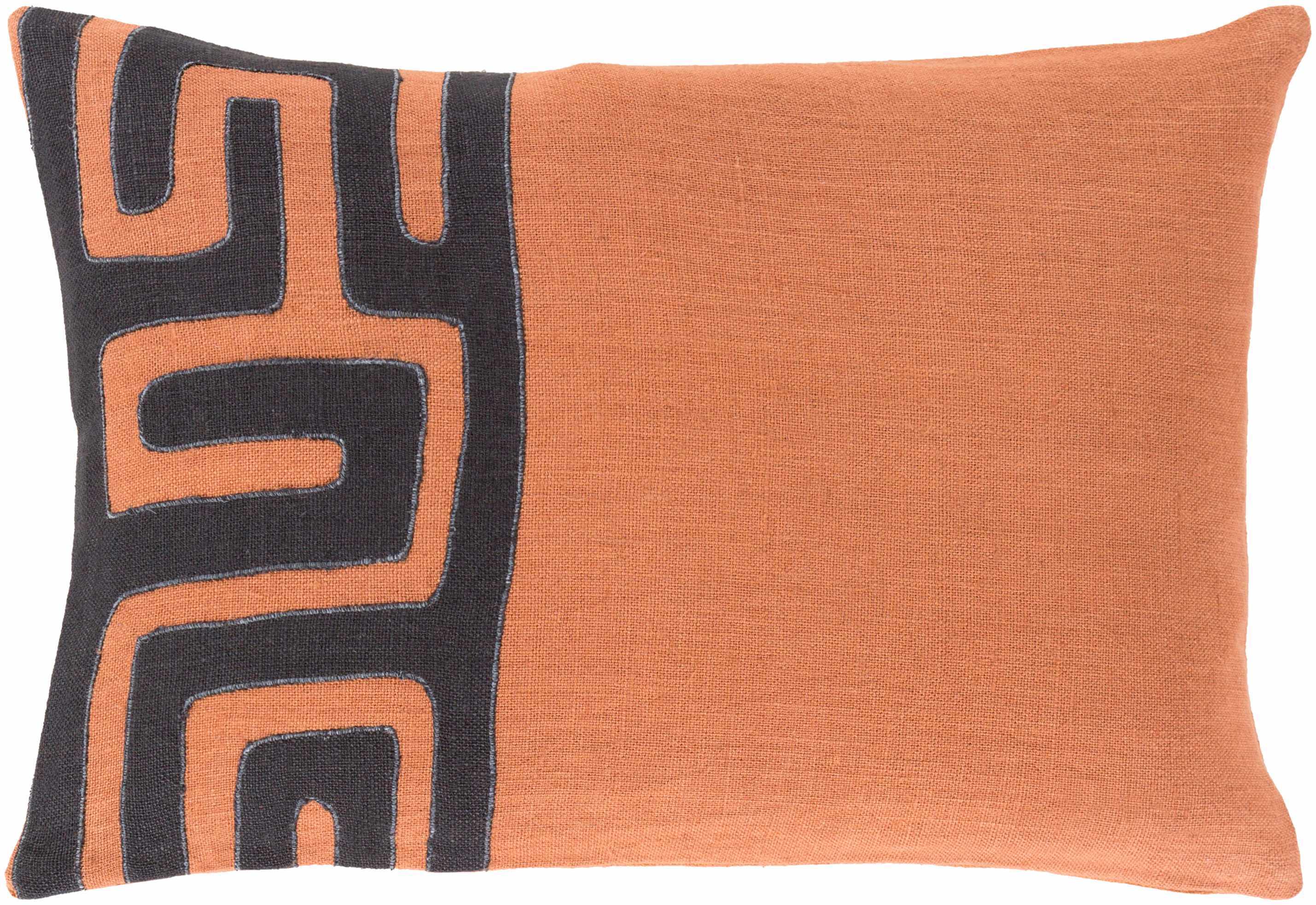 Briston Black&Dark Red Greek Key Accent Pillow  - Clearance-3