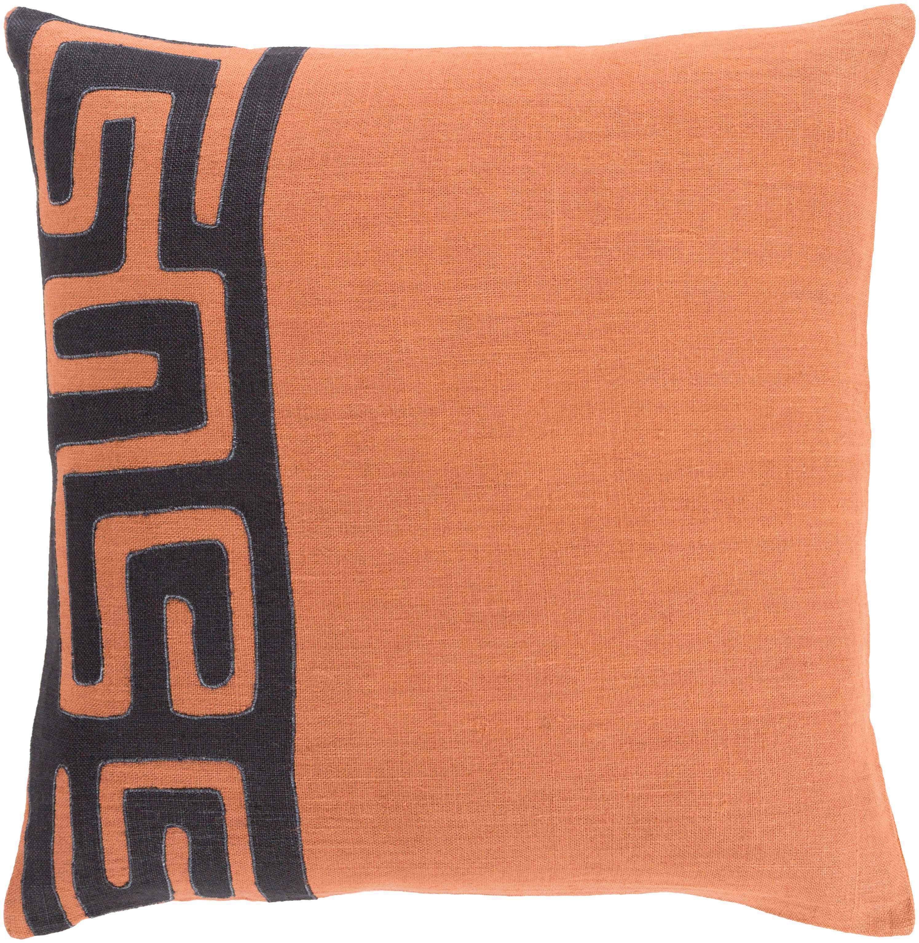 Briston Black&Dark Red Greek Key Accent Pillow  - Clearance-2