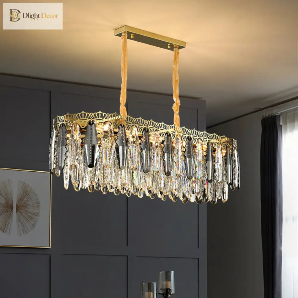 Brynlee Crystal Chandelier | Modern Dining Room Lighting