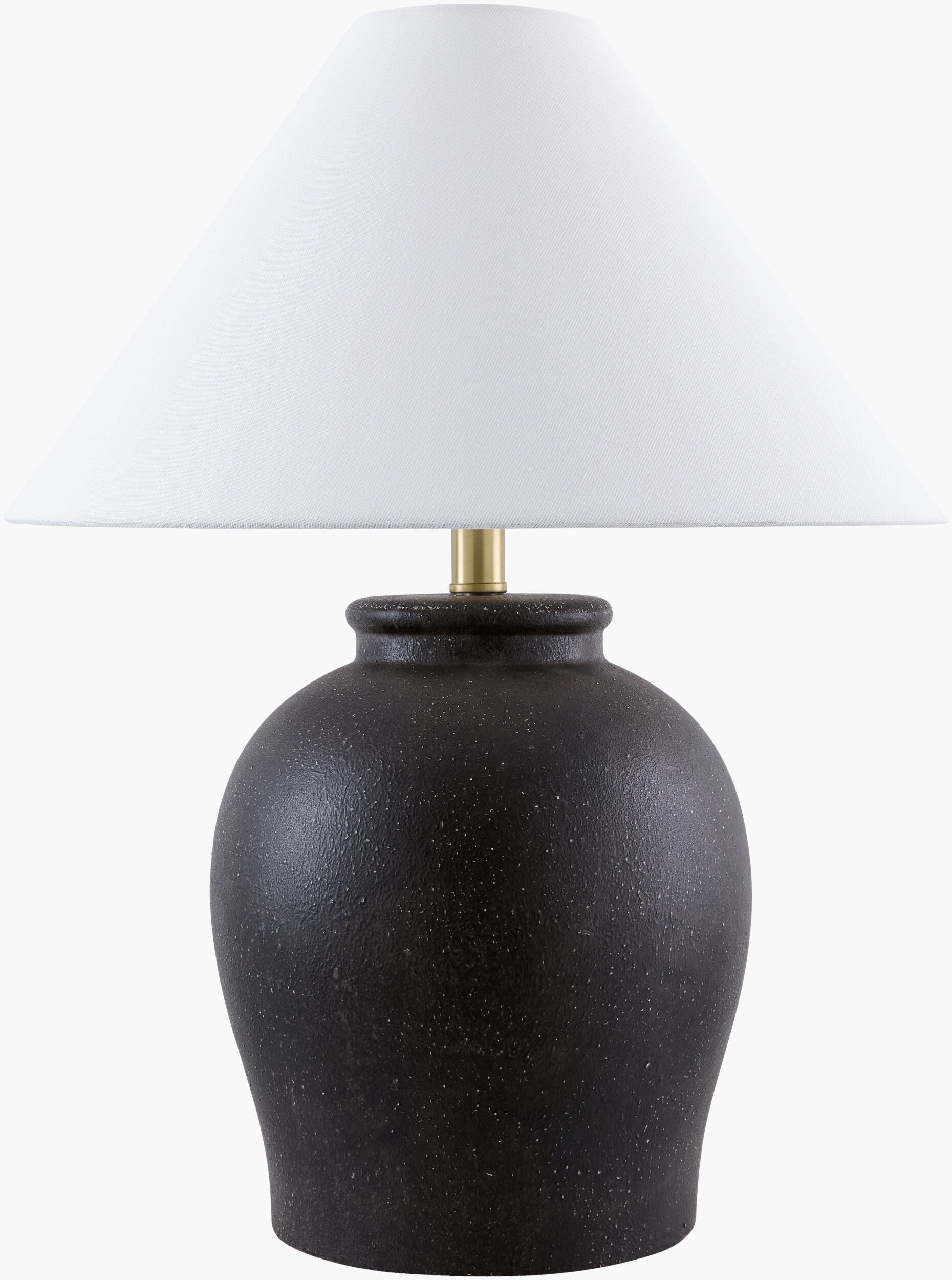 Soft Charcoal Traditional Table Lamp with linen details for bedside or console tables-0