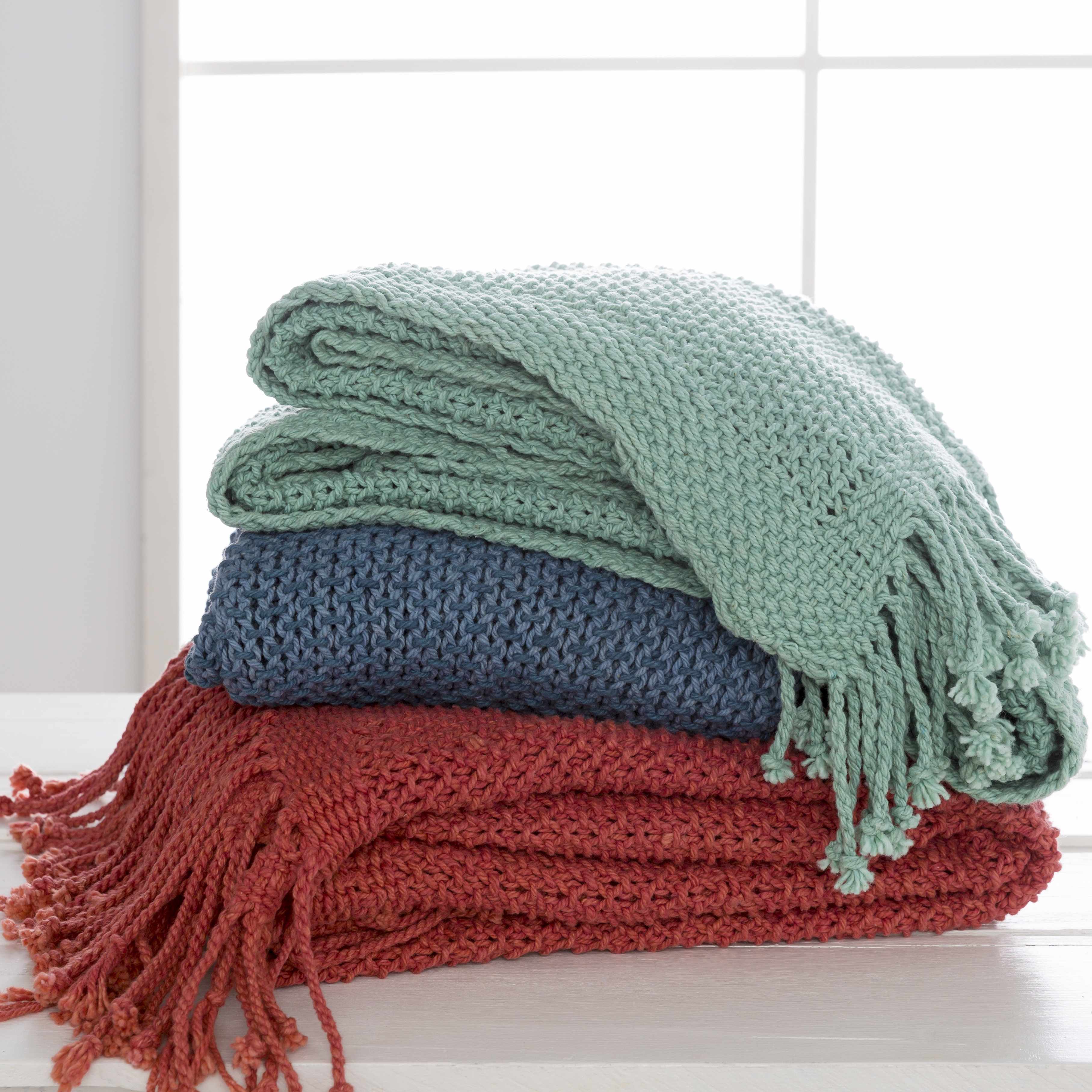 Brasnorte Knitted Throw Blanket - Aqua Green-4