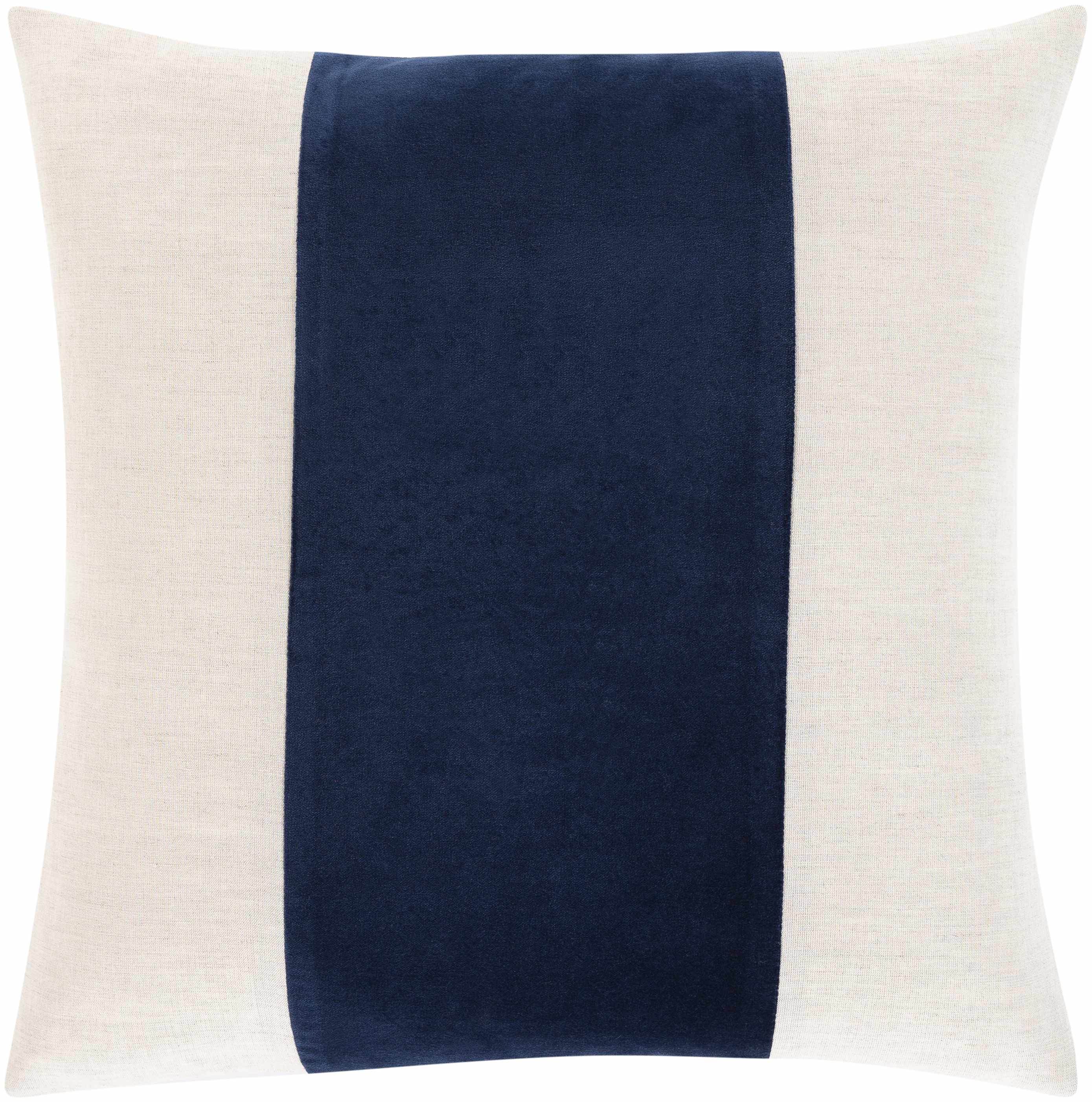 Bunyip Navy Velvet Band Throw Pillow-0