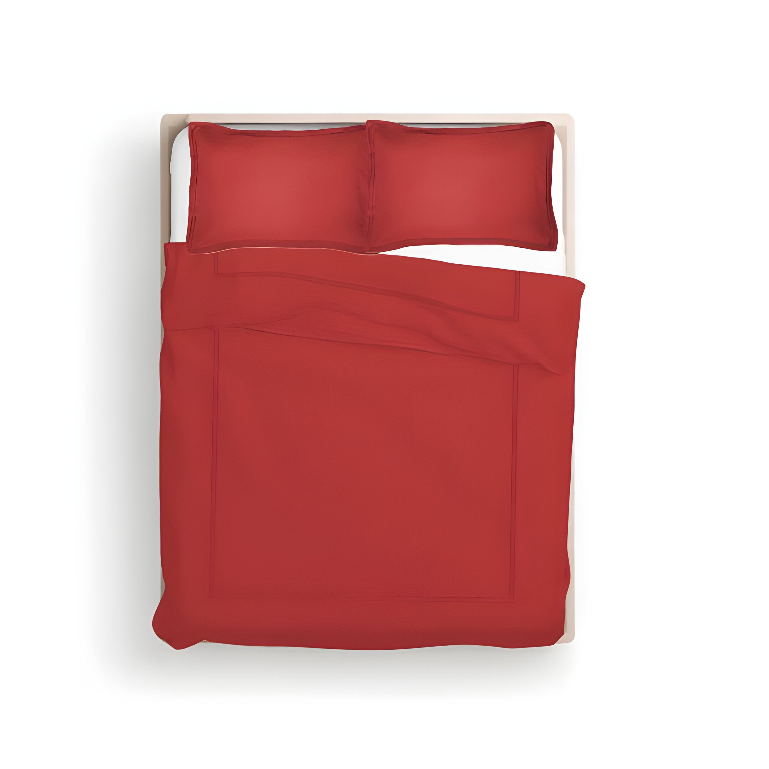 400TC Cotton Luxurious Double Embroidery Sateen Solid Duvet Cover Set