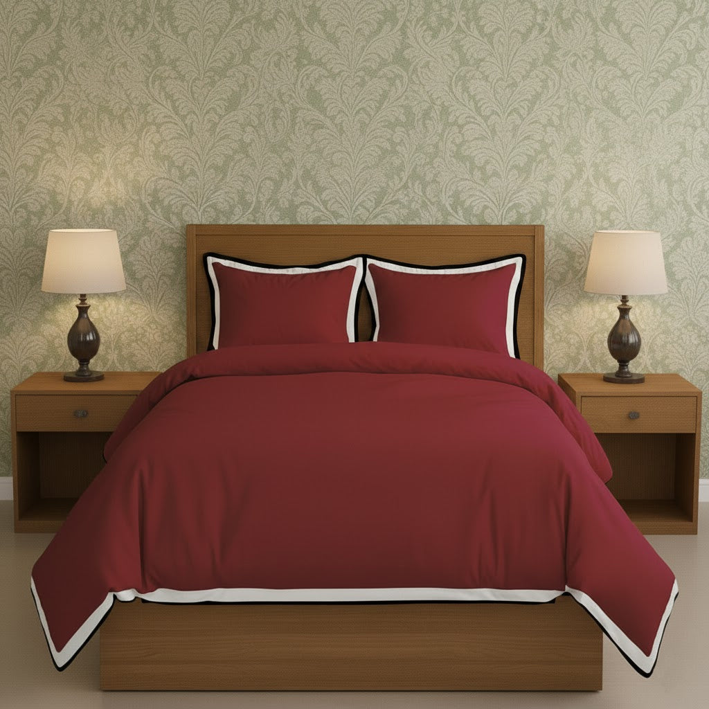 Black & White Border Frame Duvet Cover Set