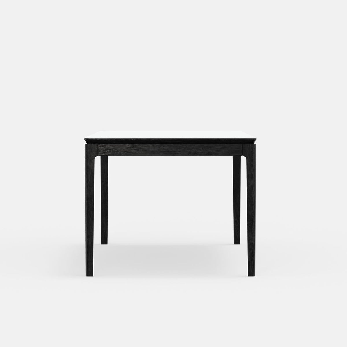 72 Inch Mid Century Modern Rectangular Dining Table, Solid Wood, Seats 6 to 8, Ebony