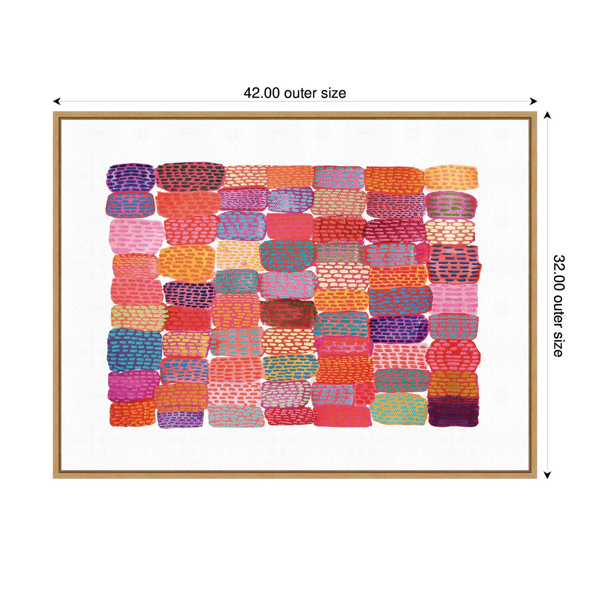 LD Palette Patchwork by Lordy Dordie Framed Canvas Wall Art Print