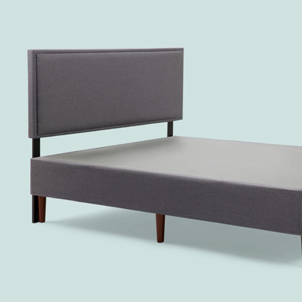 Charcoal Upholstered King Size Bed Frame with Legs