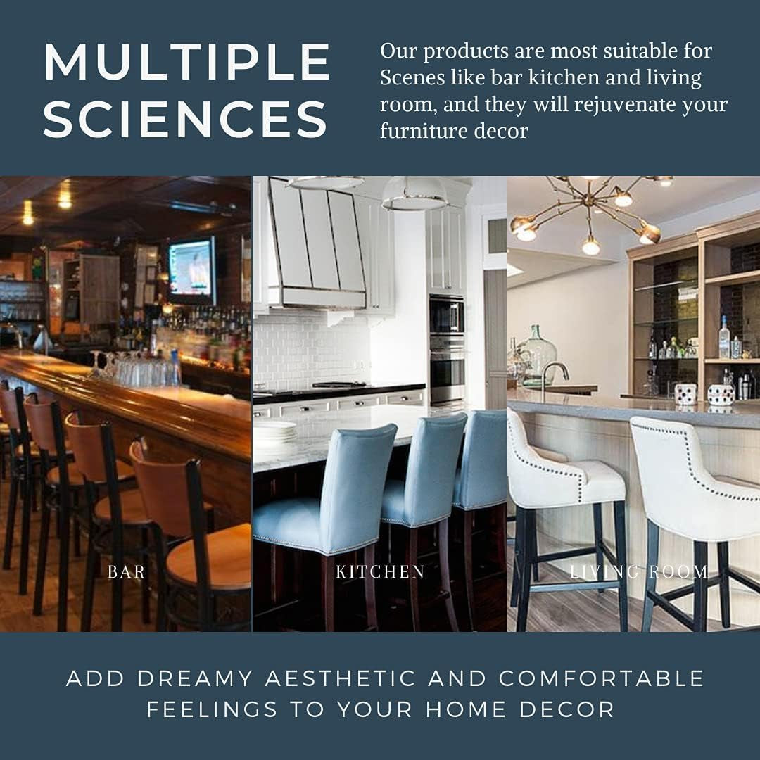 Water Repellent Bar Stool Covers Set Of 4 Beige Ripple Jacquard