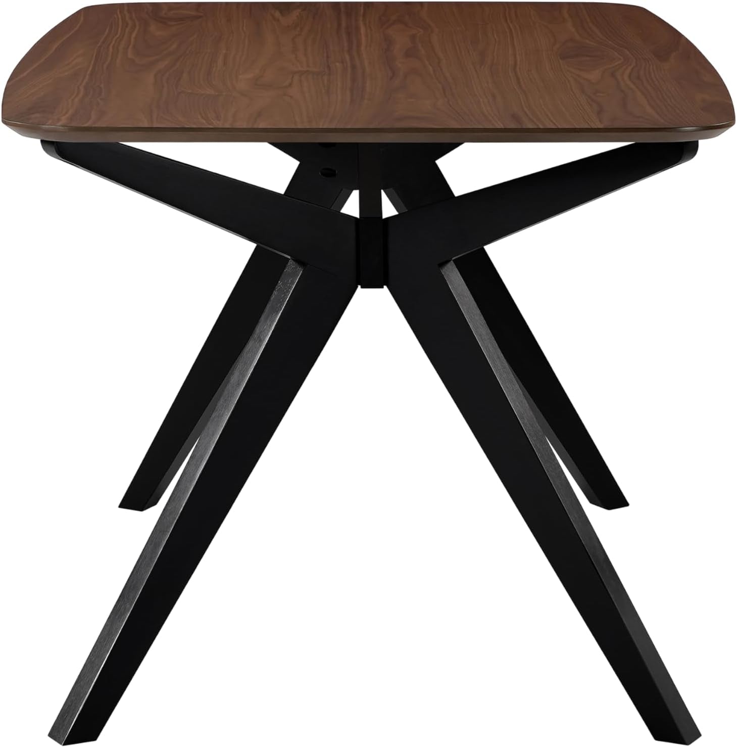 Arley Modern Dining Table For 4 Walnut Brown Solid Wood