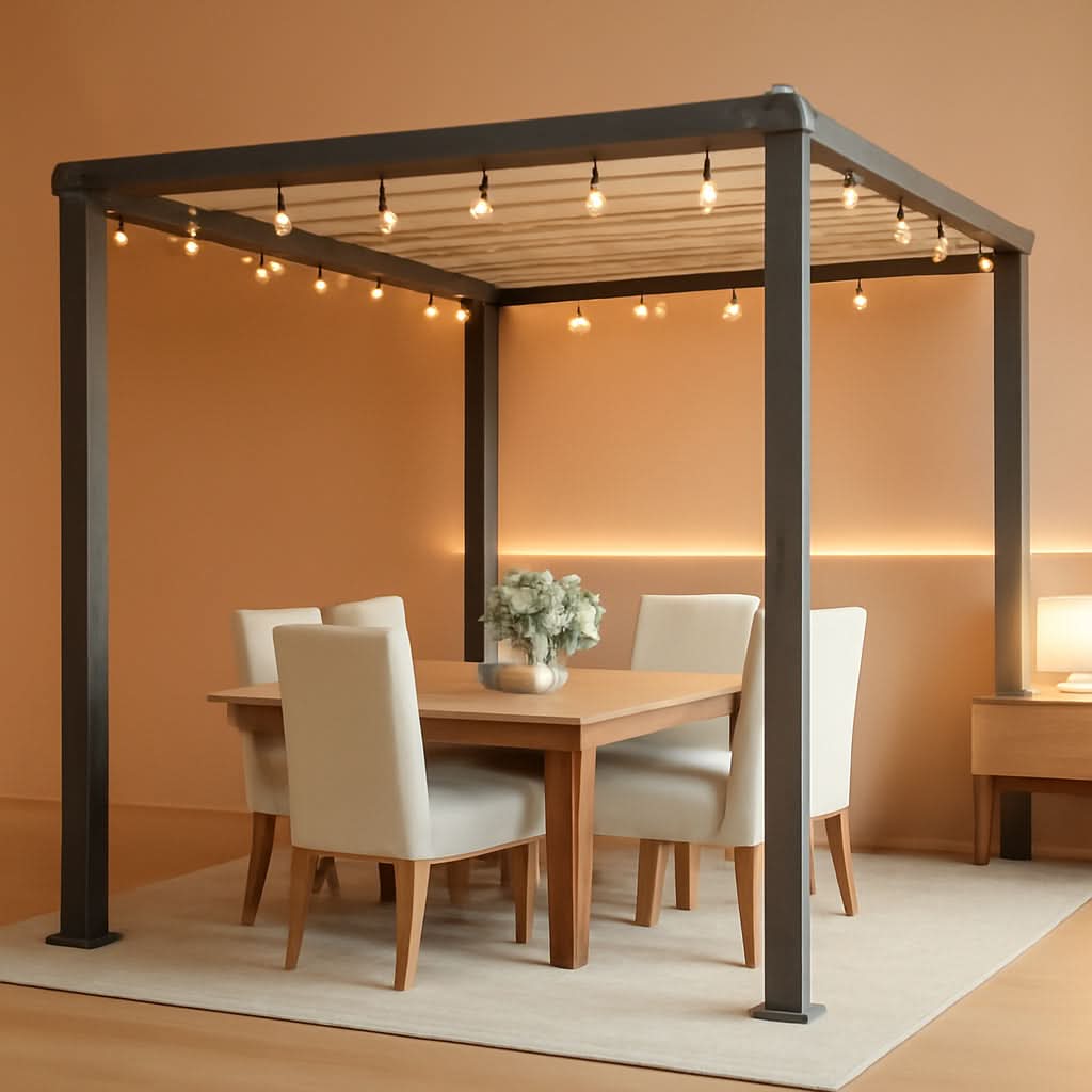 8x8 Waterproof Wall Mounted Lean To Gazebo for Patio