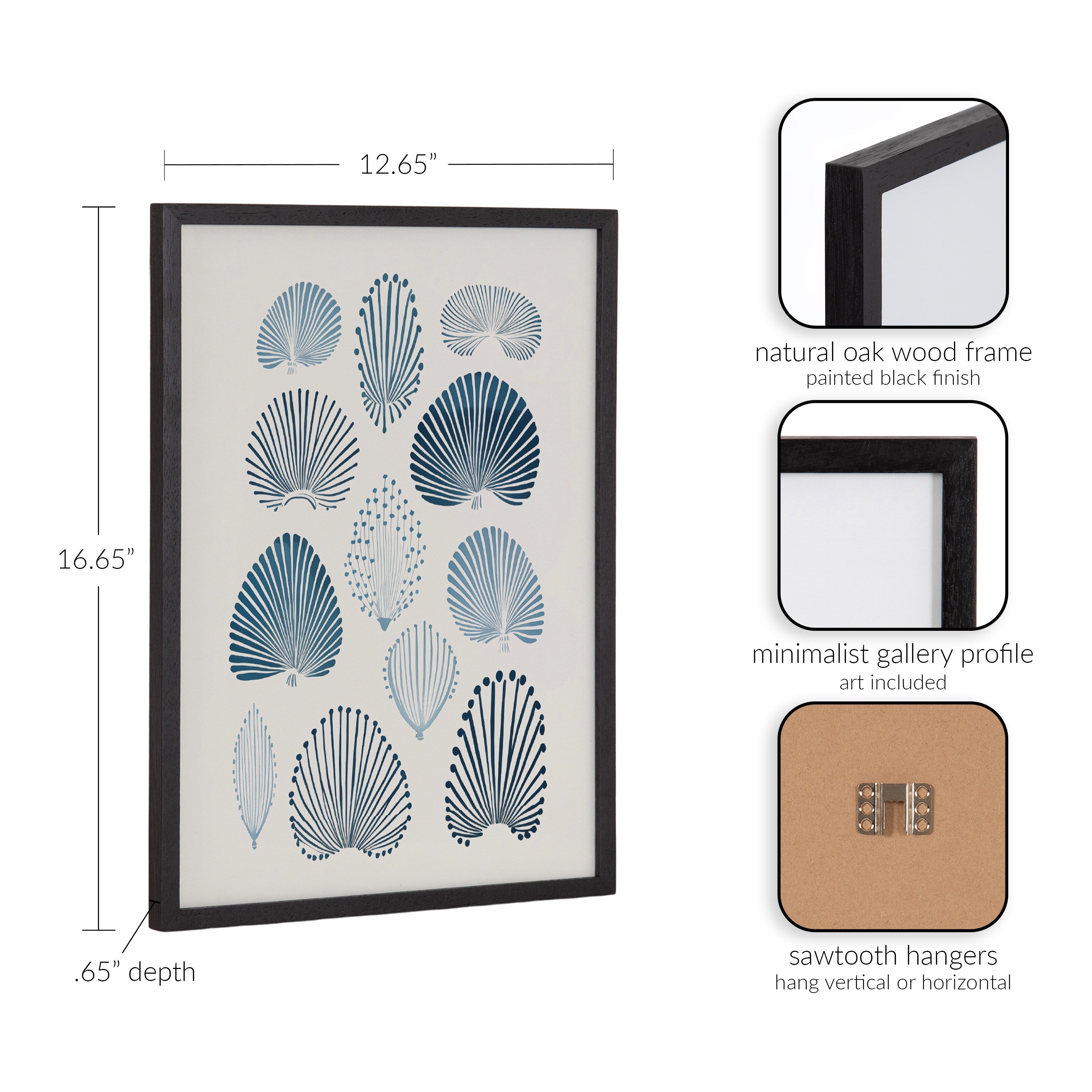 Gallery Abstract Coastal Blue Coral Print by The Creative Bunch Studio