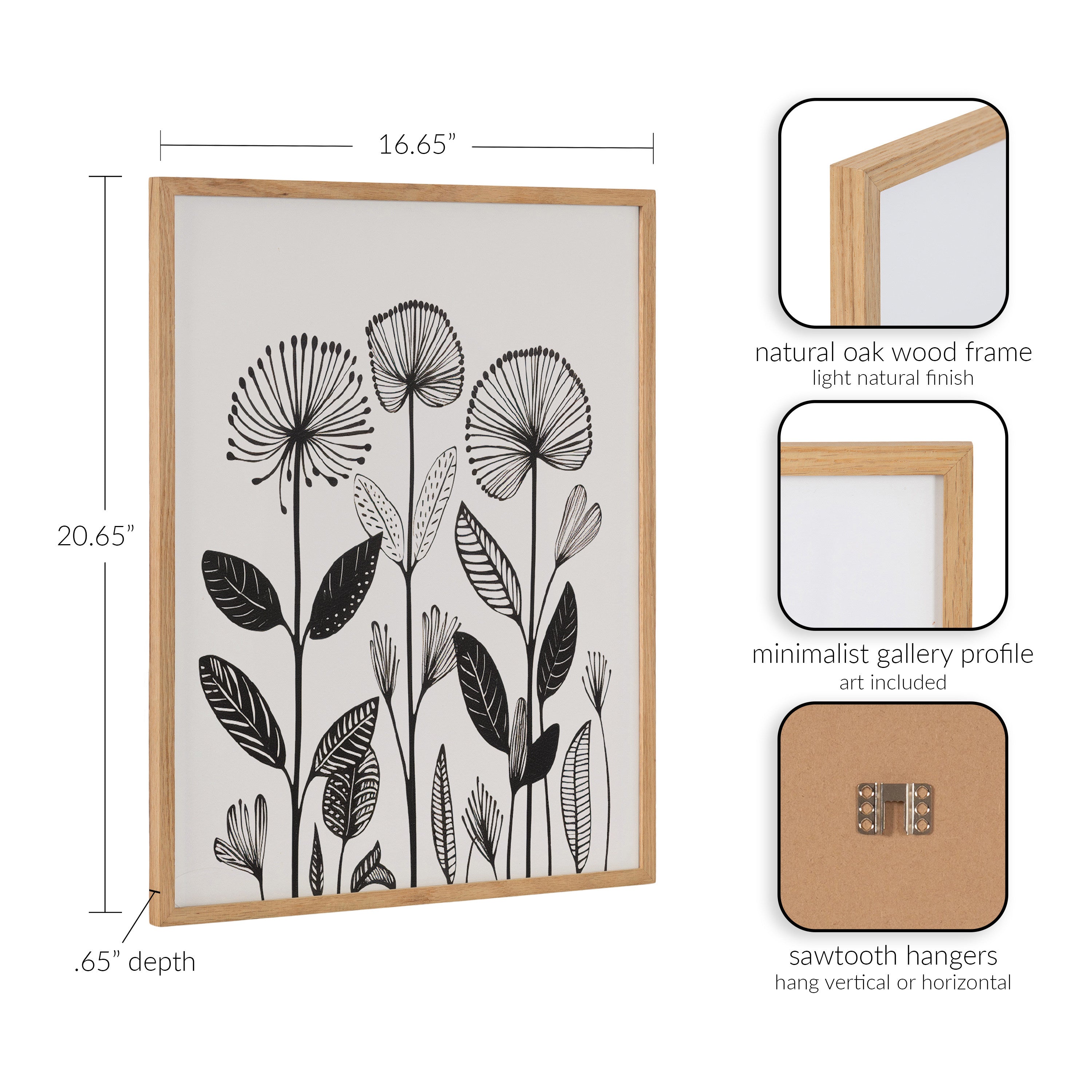 Gallery Simple Modern Linocut Botanicals Print by The Creative Bunch Studio